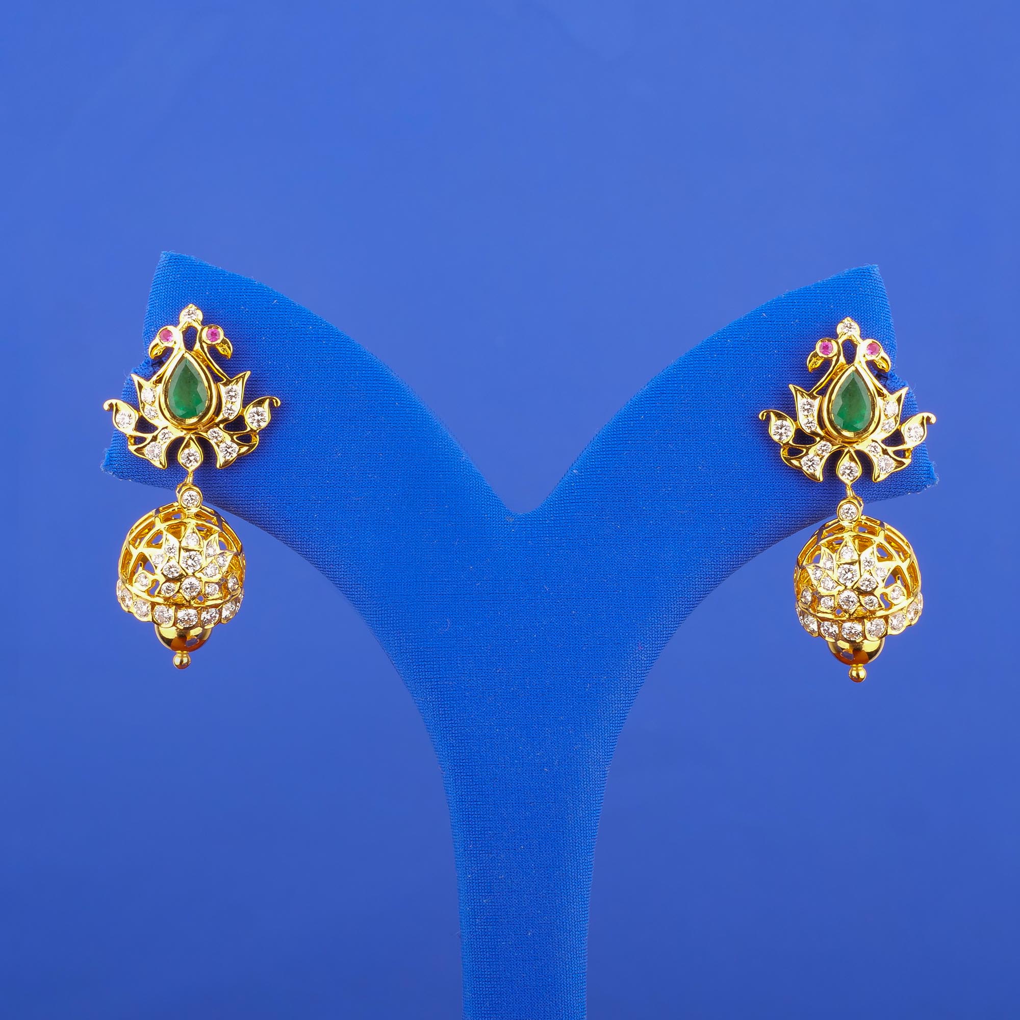 22K Diamond 'Jhumka' Earrings