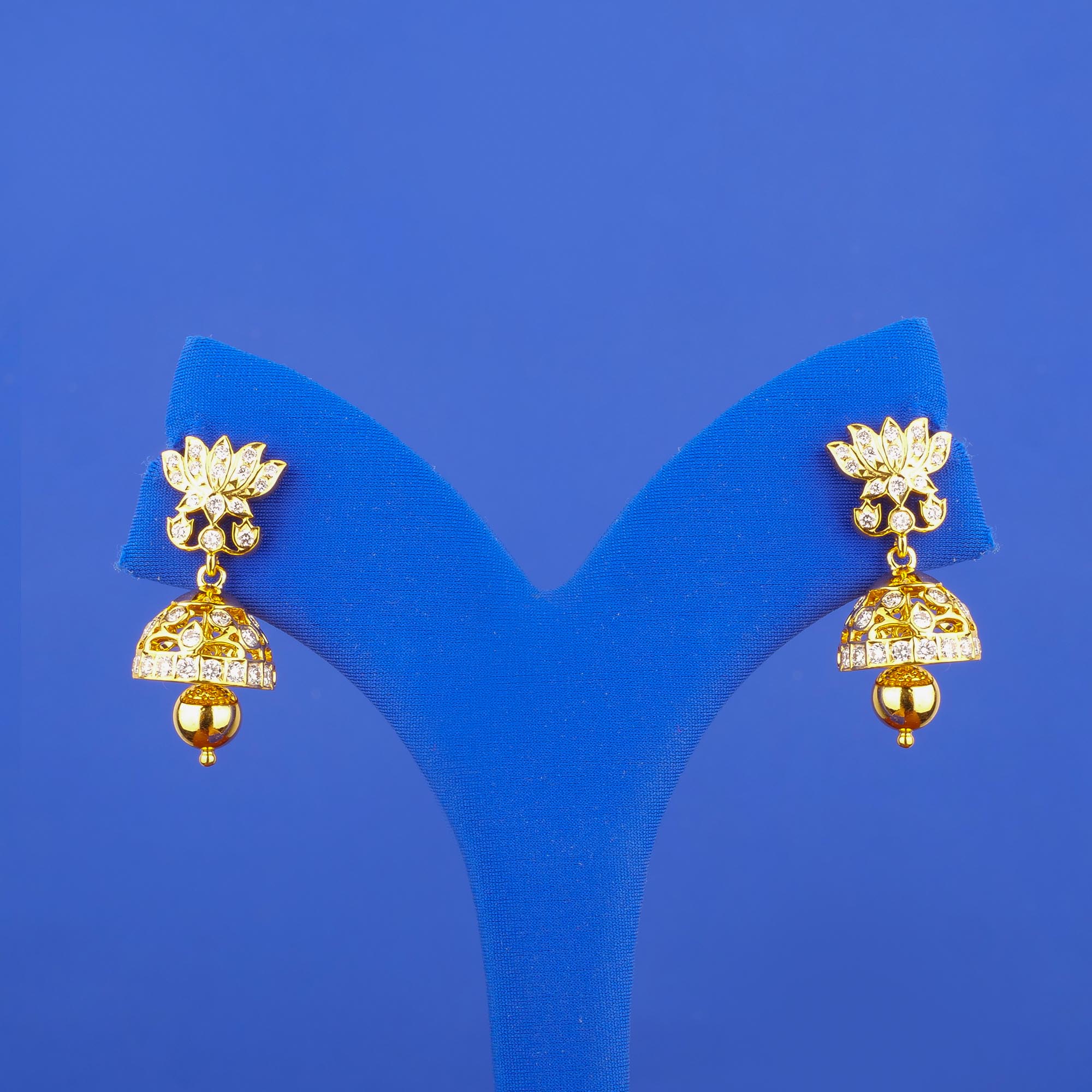 22K Diamond 'Jhumka' Earrings