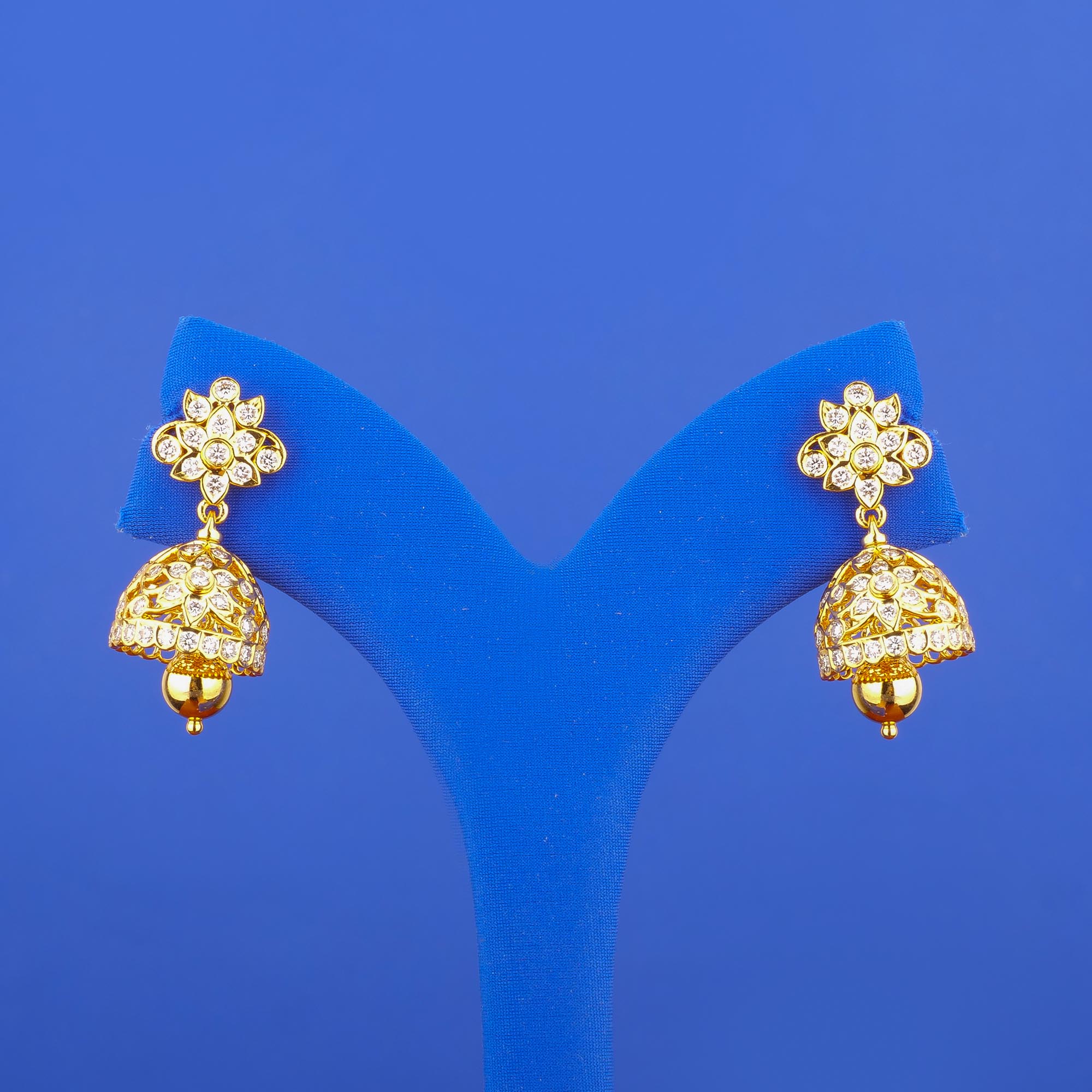 22K Diamond 'Jhumka' Earrings