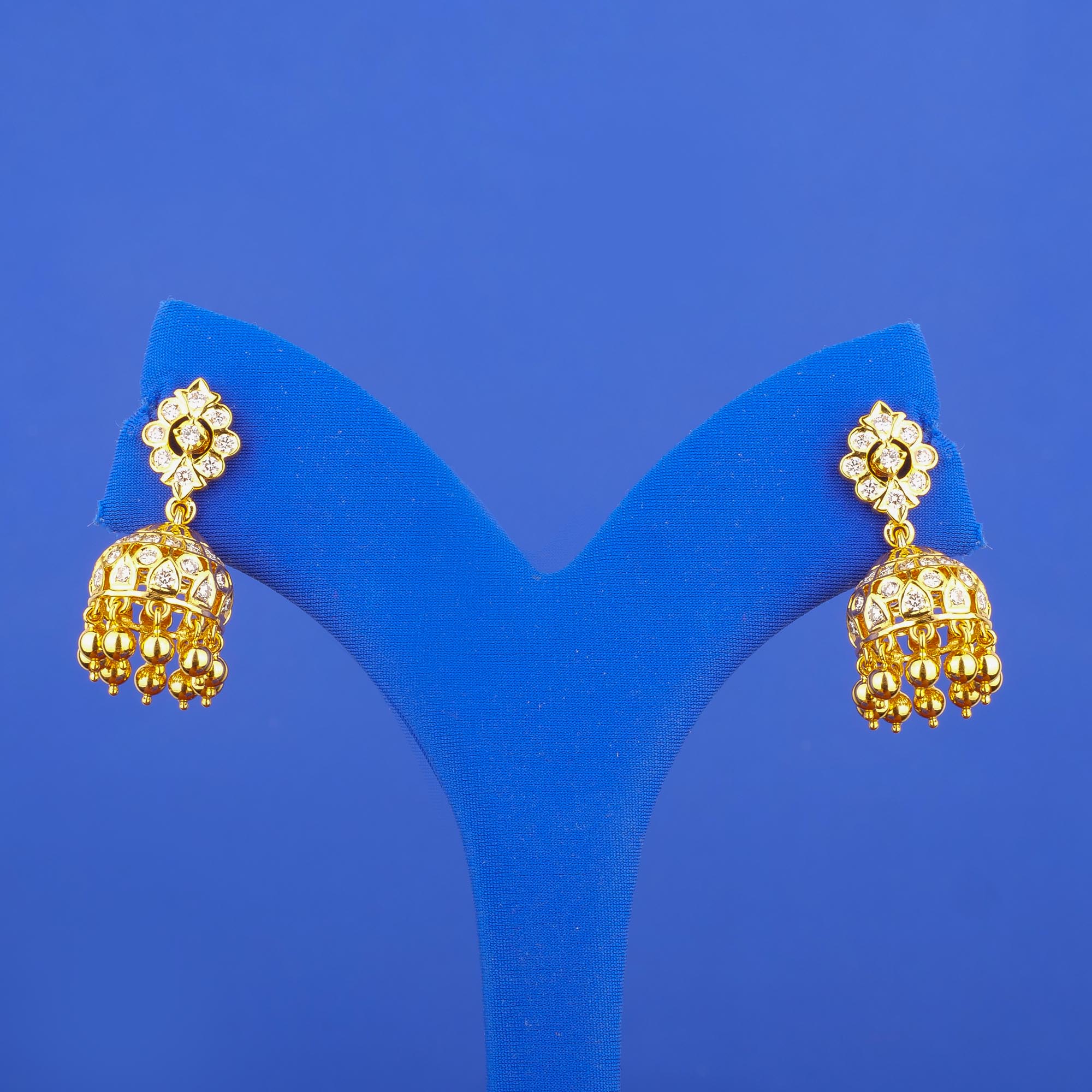 22K Diamond 'Jhumka' Earrings