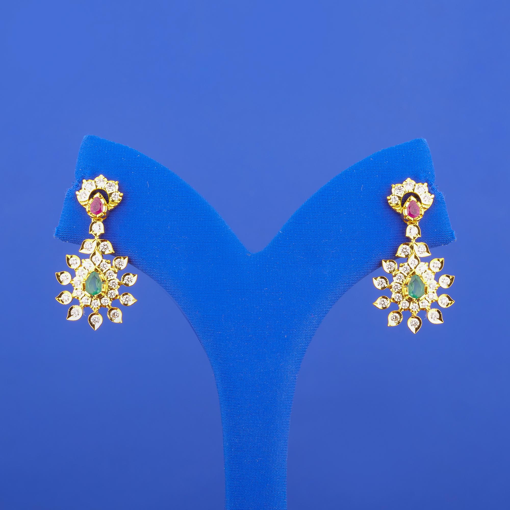 22K Diamond 'Chandbali' Earrings
