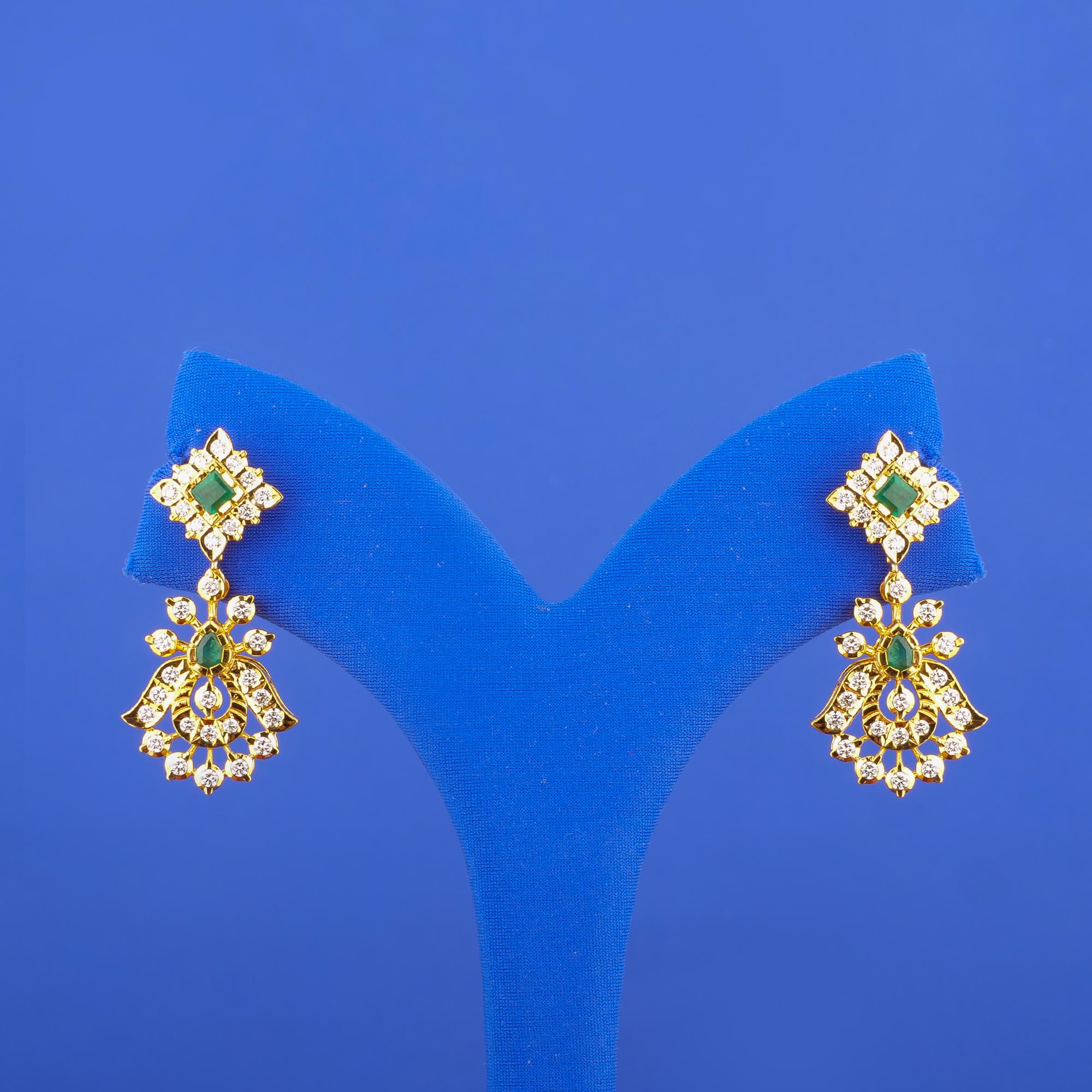22K Diamond 'Chandbali' Earrings
