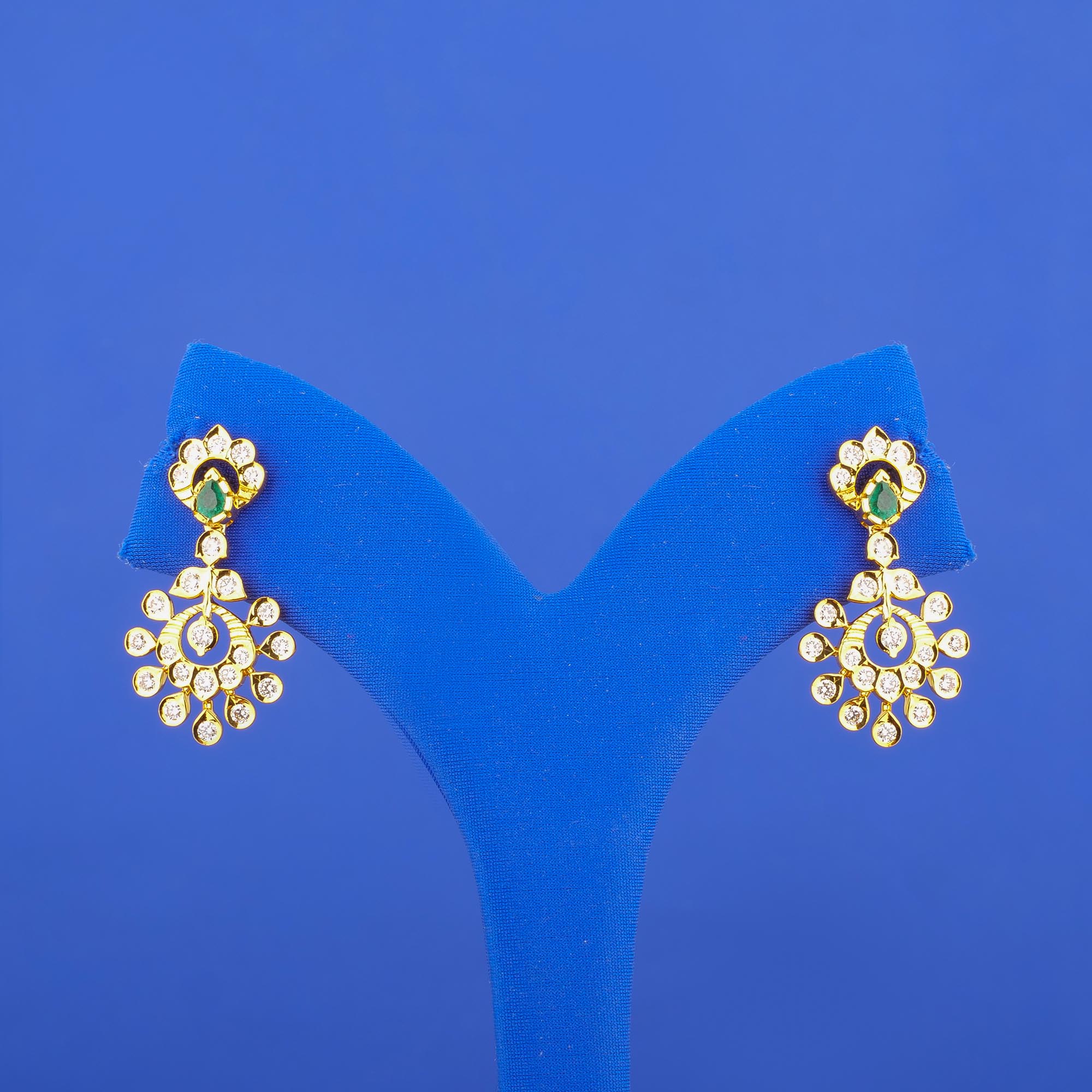 22K Diamond 'Chandbali' Earrings