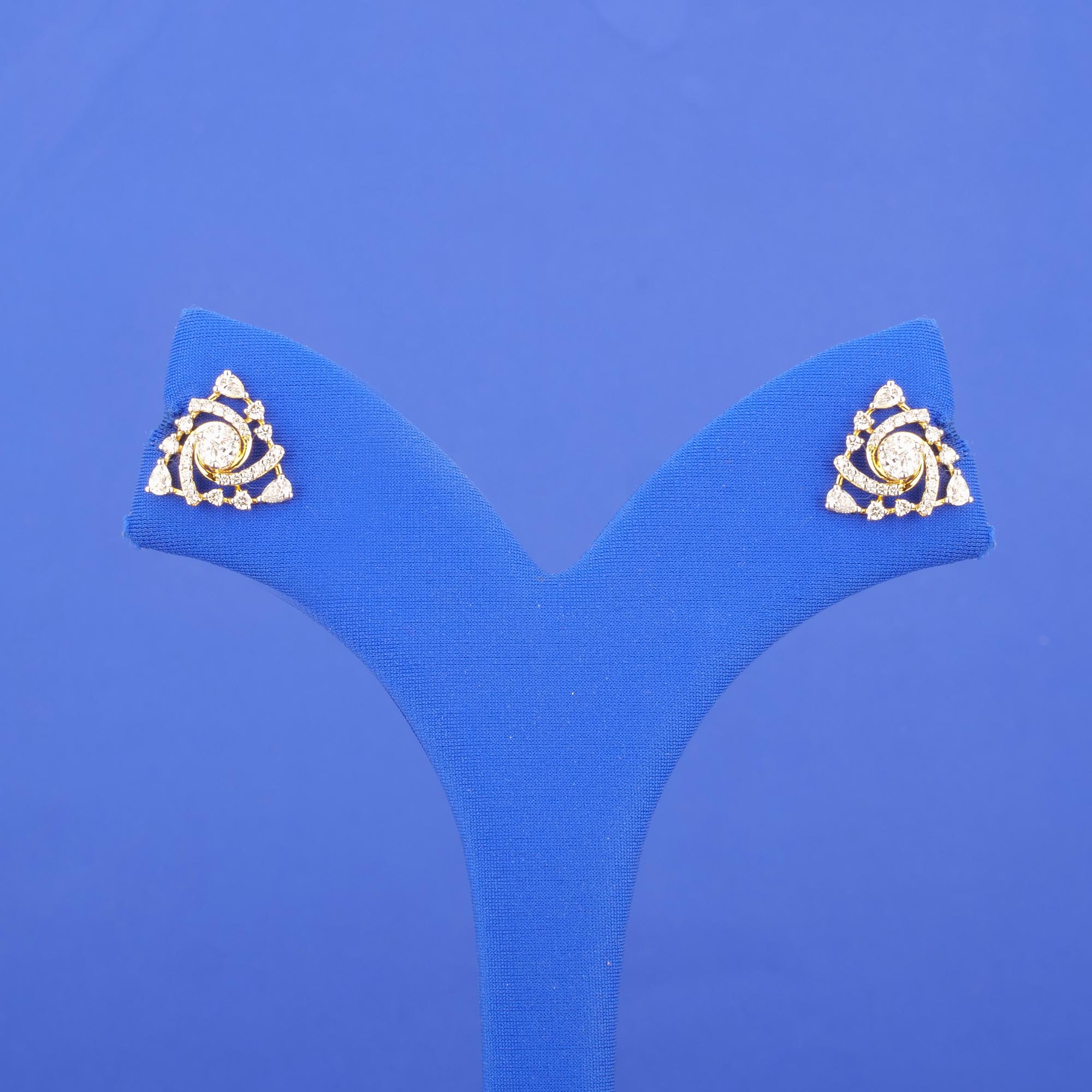 18K Yellow Gold Diamond Earrings