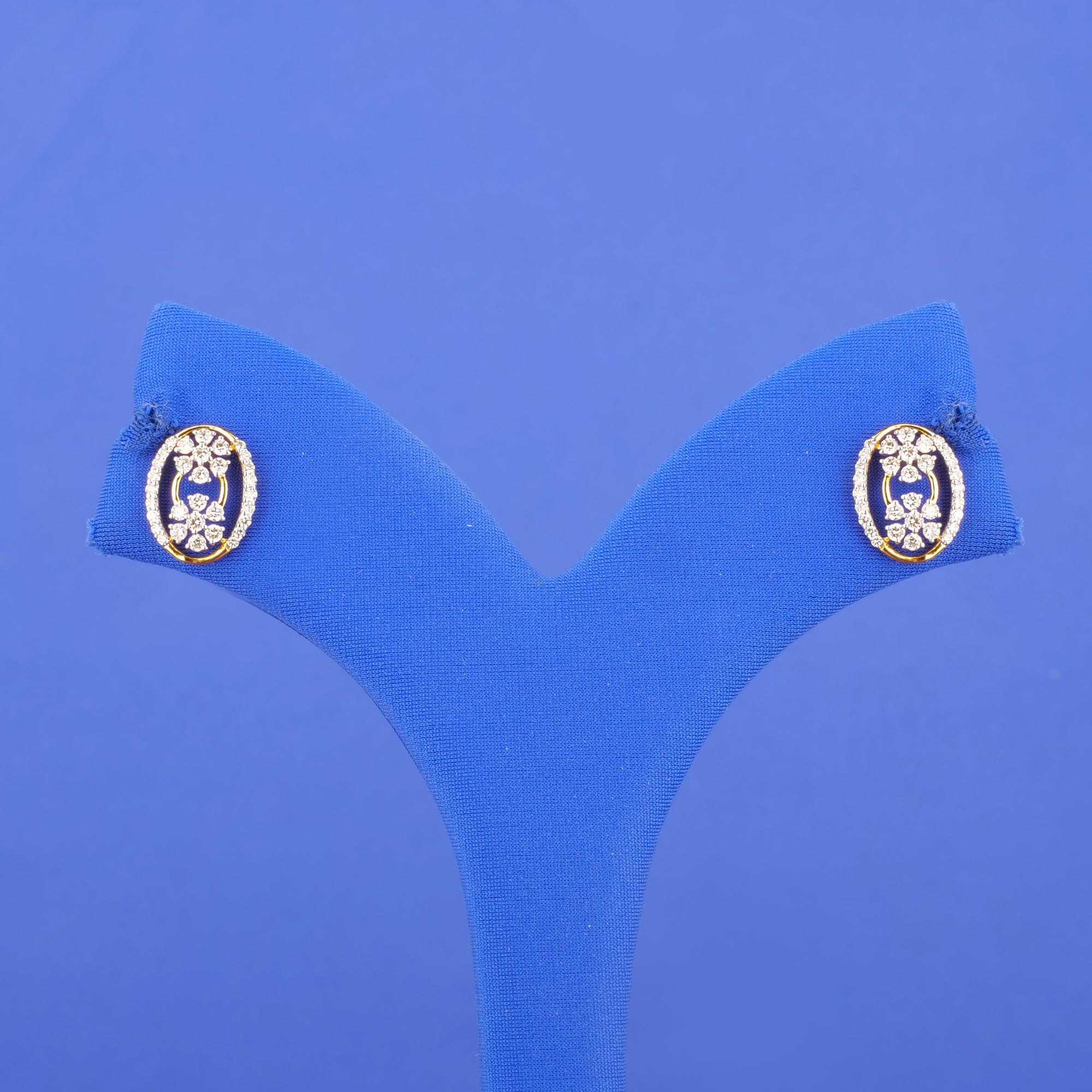 18K Yellow Gold Diamond Earrings