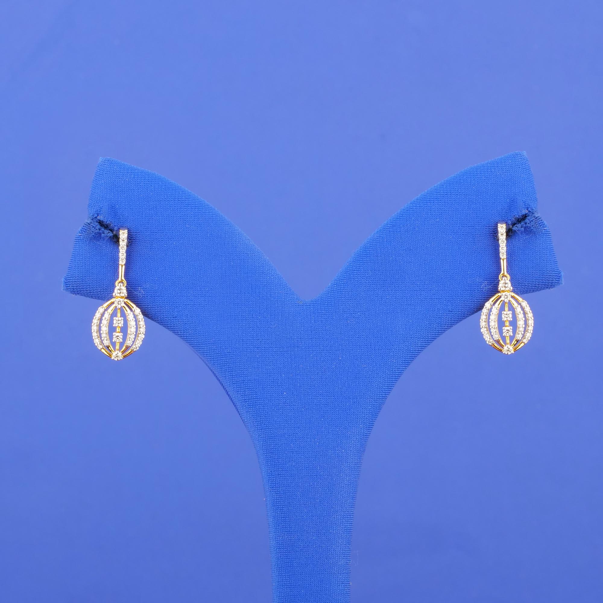 18K Yellow Gold Diamond 'Drop' Earrings