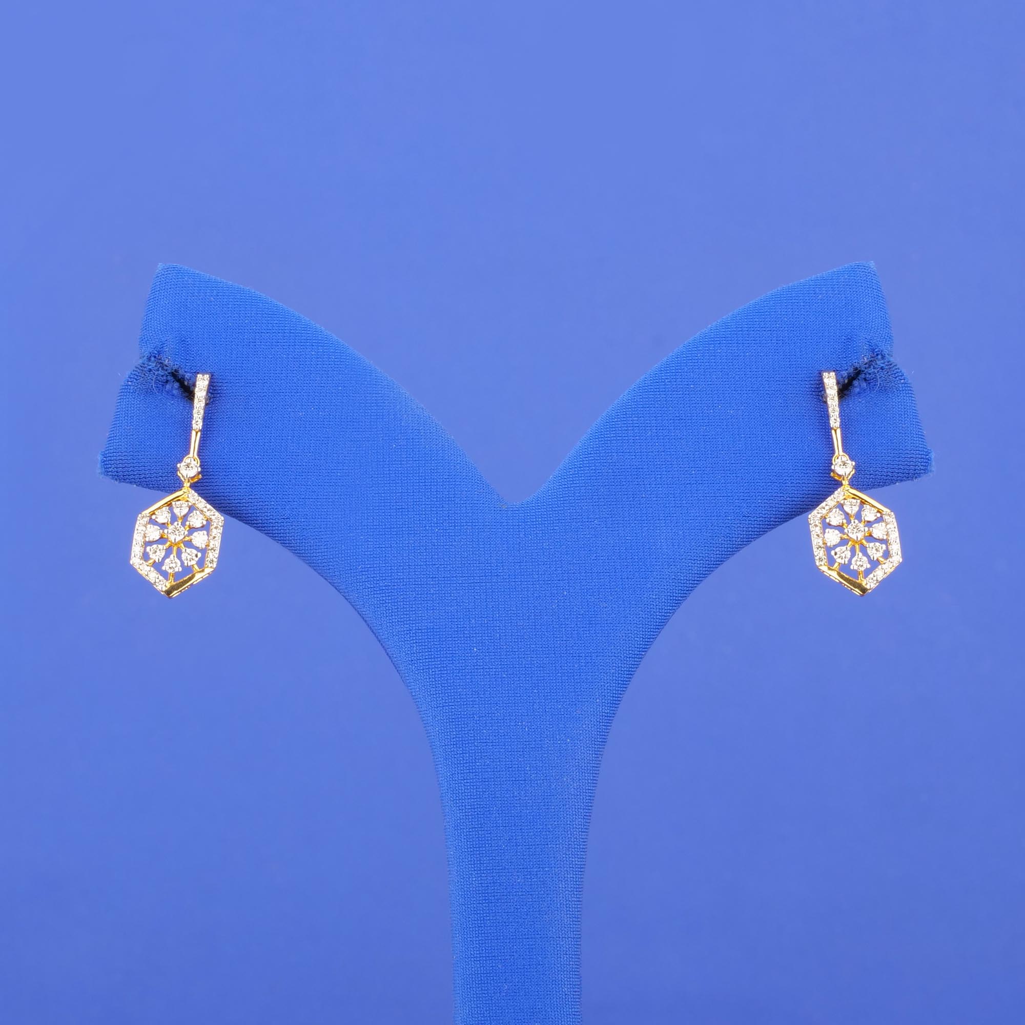 18K Yellow Gold Diamond 'Drop' Earrings