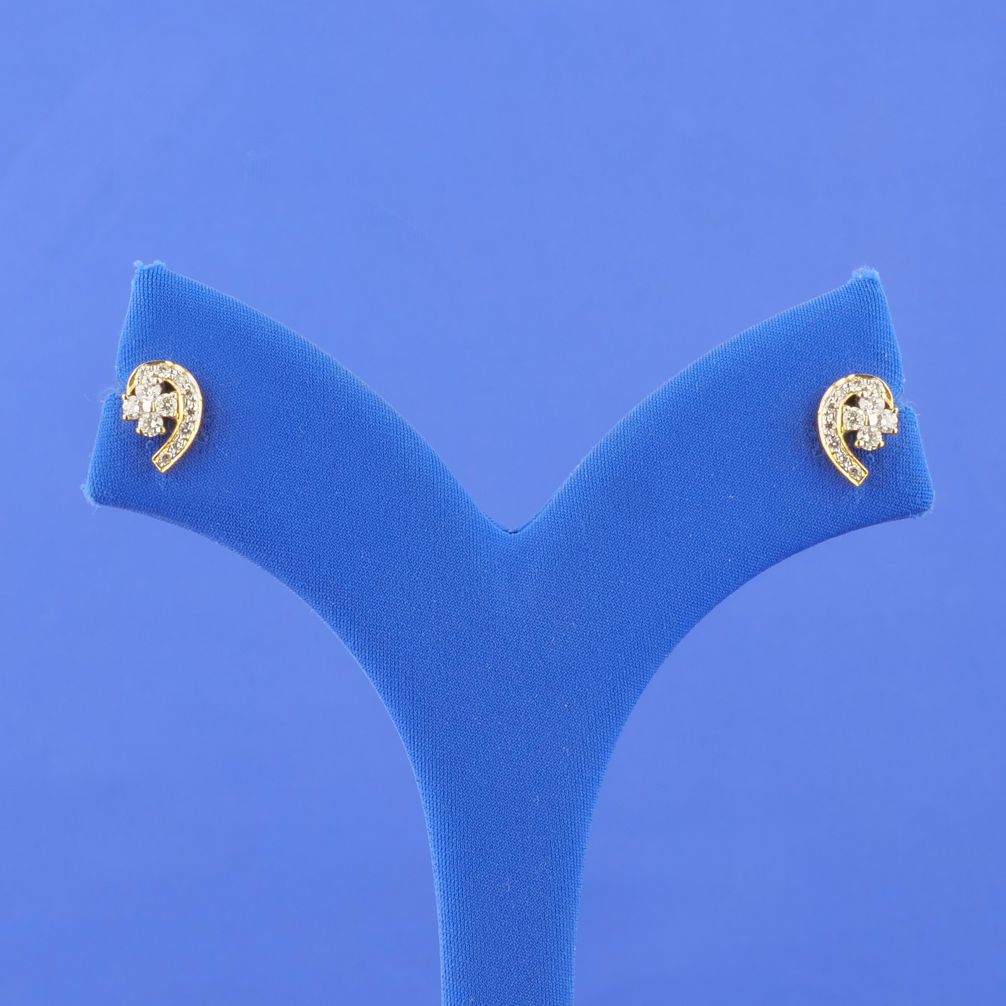 18K Yellow Gold Diamond Earrings