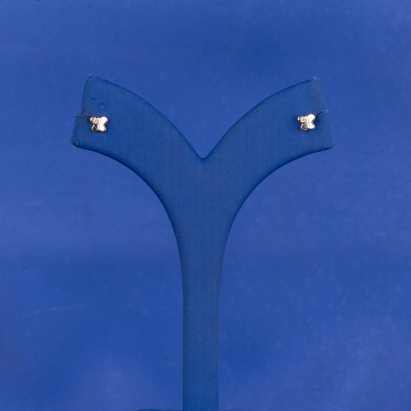 Govindji’s BABY JEWELRY Handmade 18K White Gold Diamond Baby Earrings