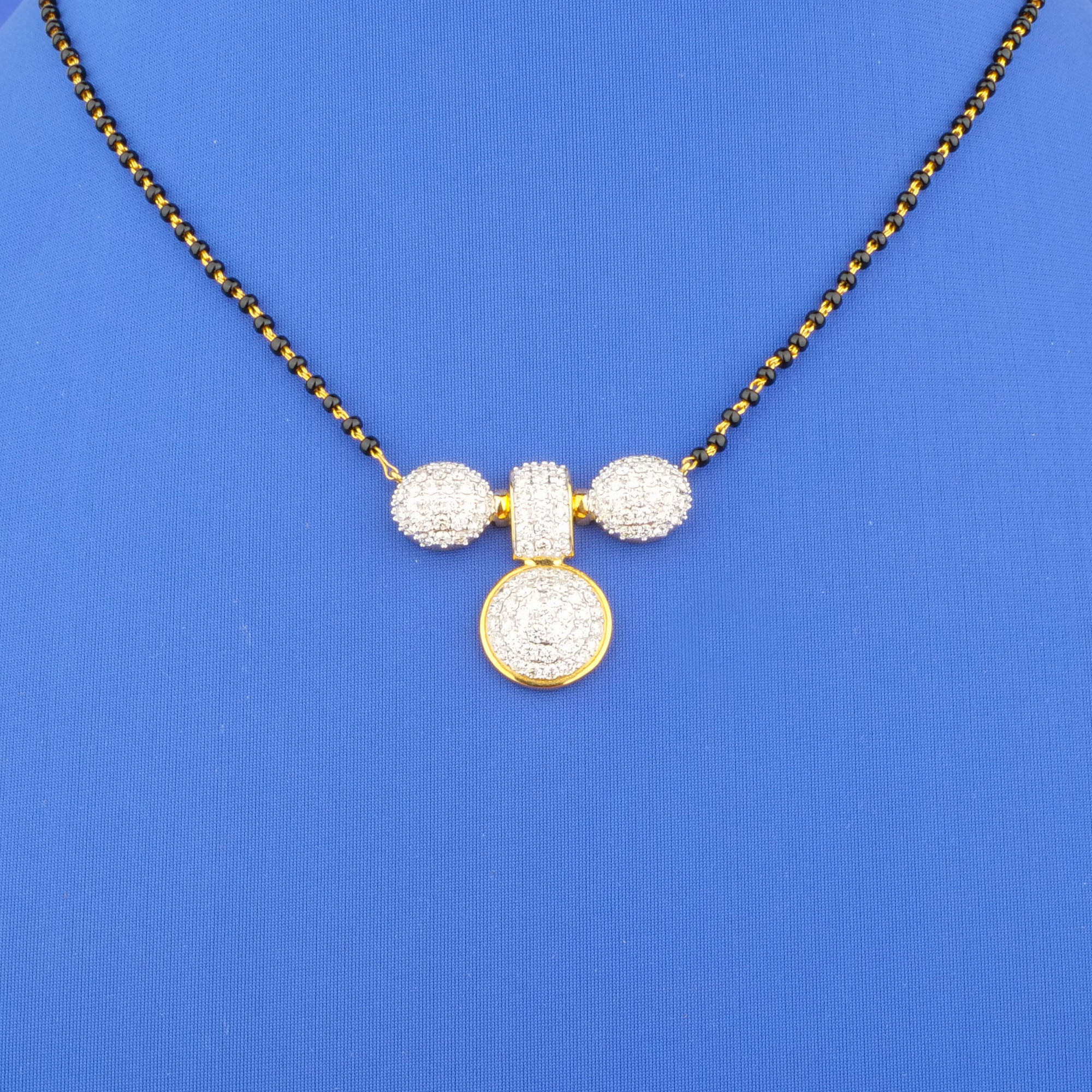 18K Yellow Gold Diamond Mangalsutra Necklace