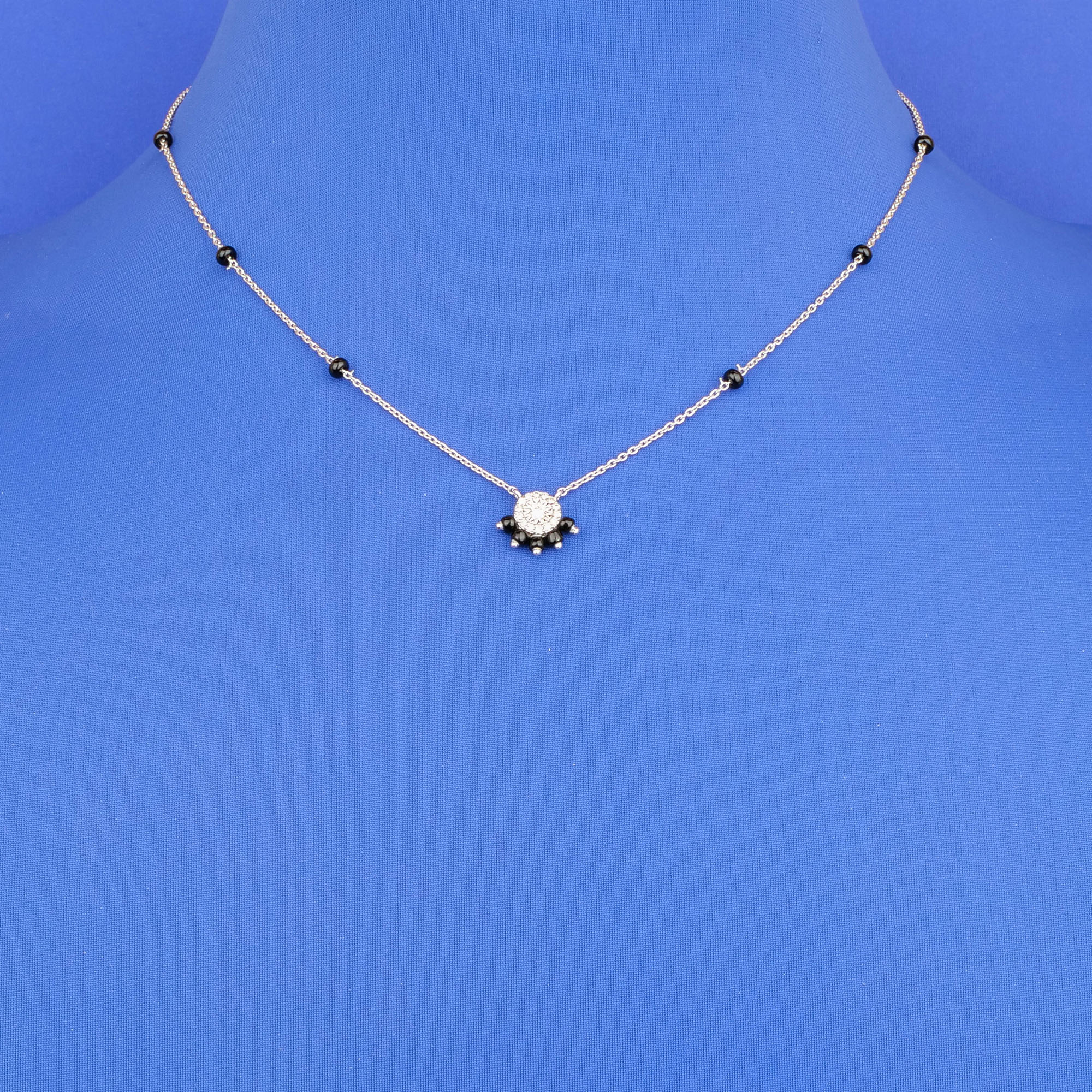 18K White Gold Diamond Mangalsutra Necklace