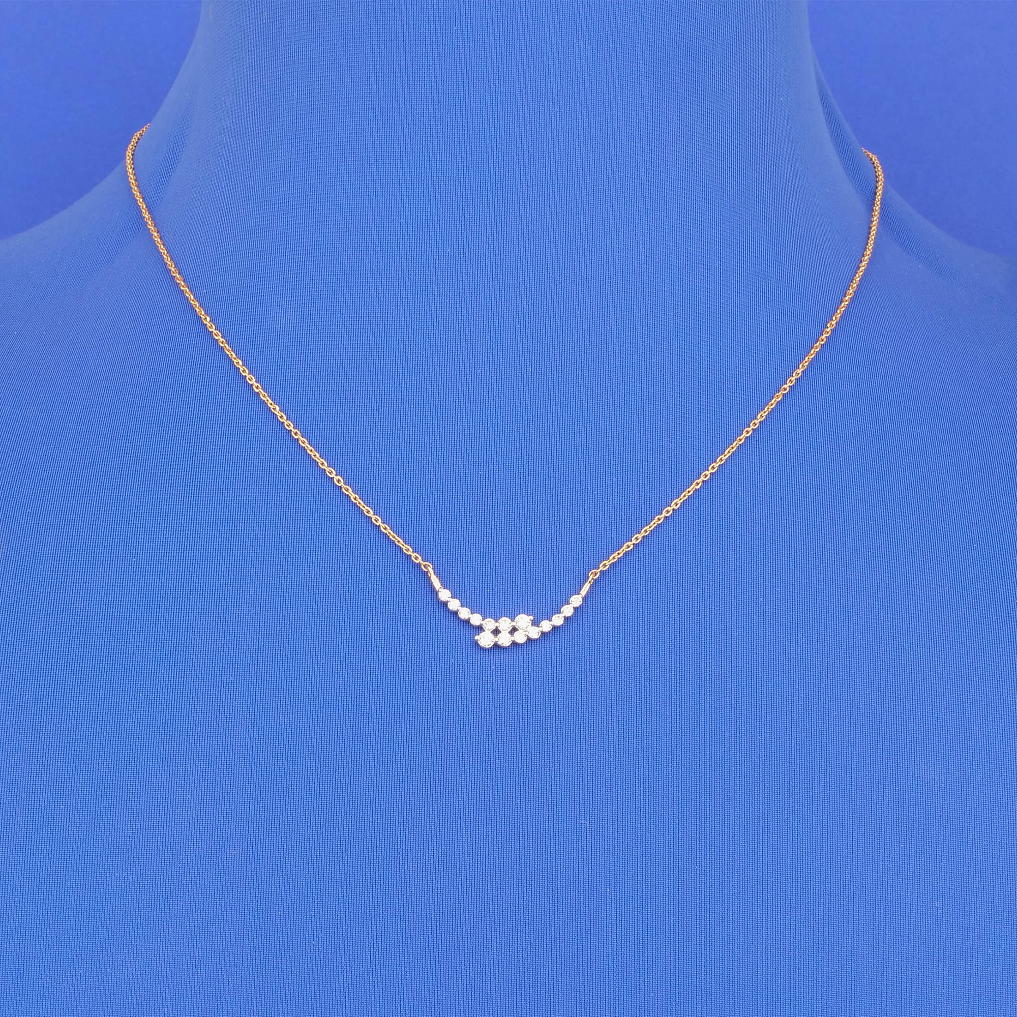 18K Rose Gold Diamond Necklace