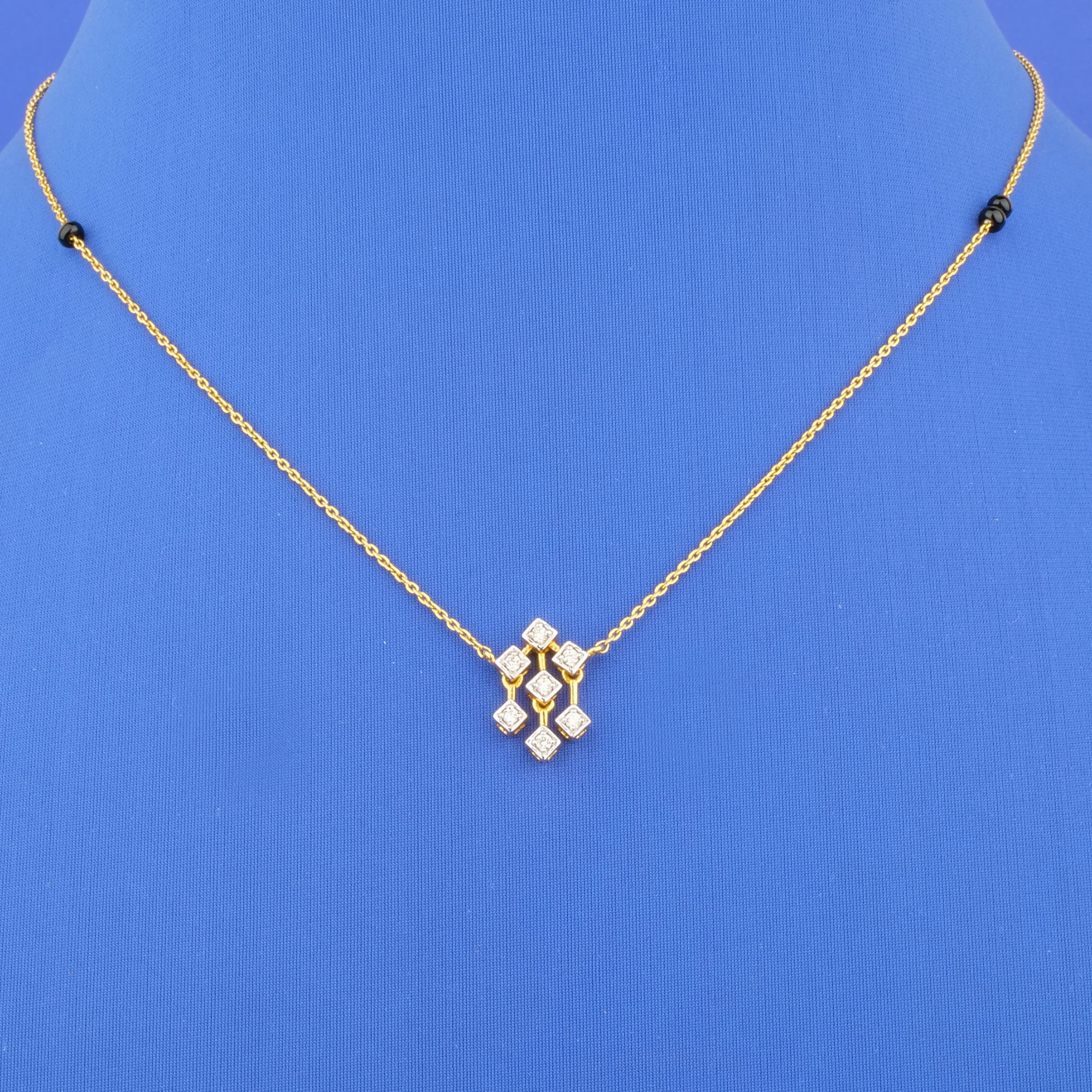 18K Yellow Gold Diamond Mangalsutra Necklace