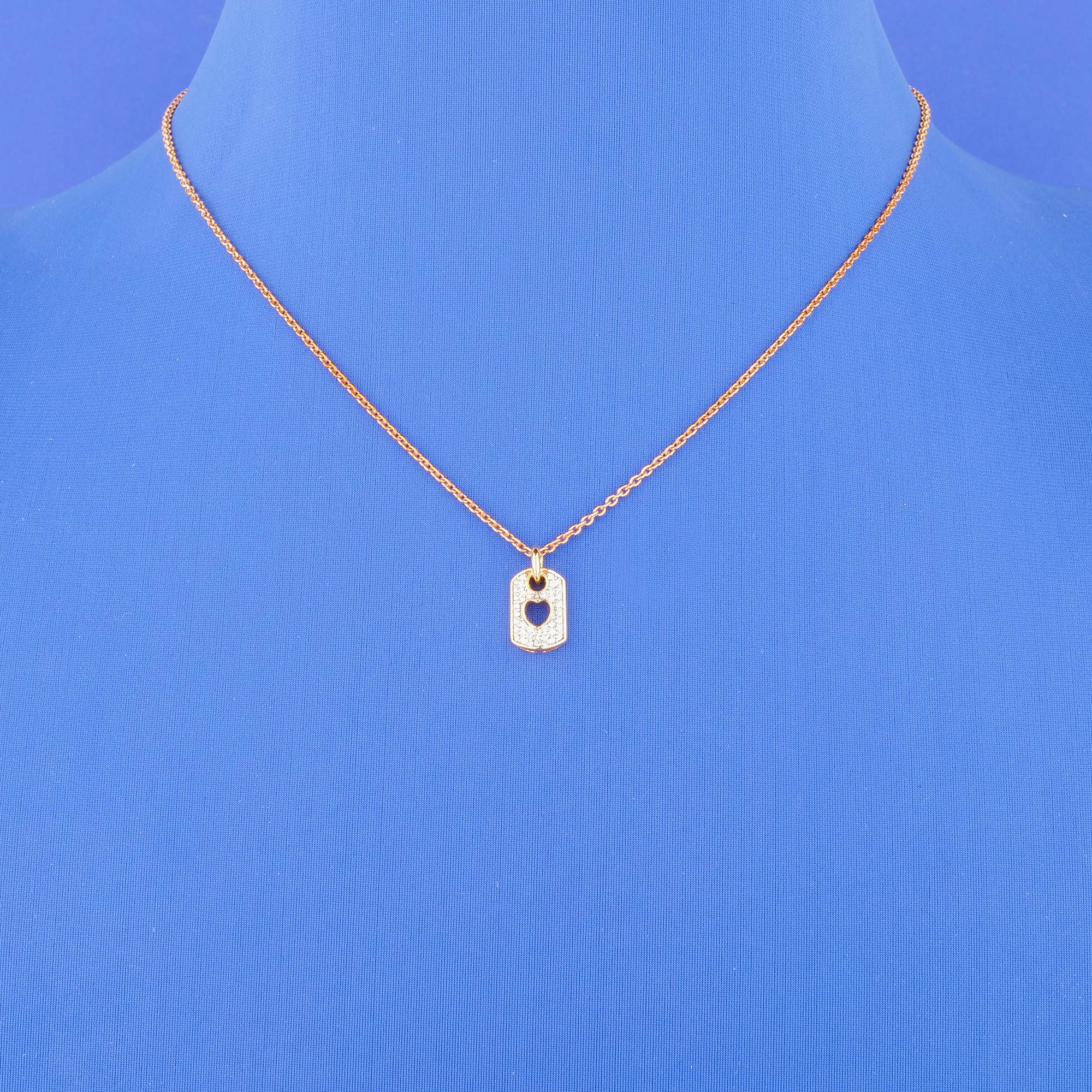 18K Rose Gold Diamond Necklace