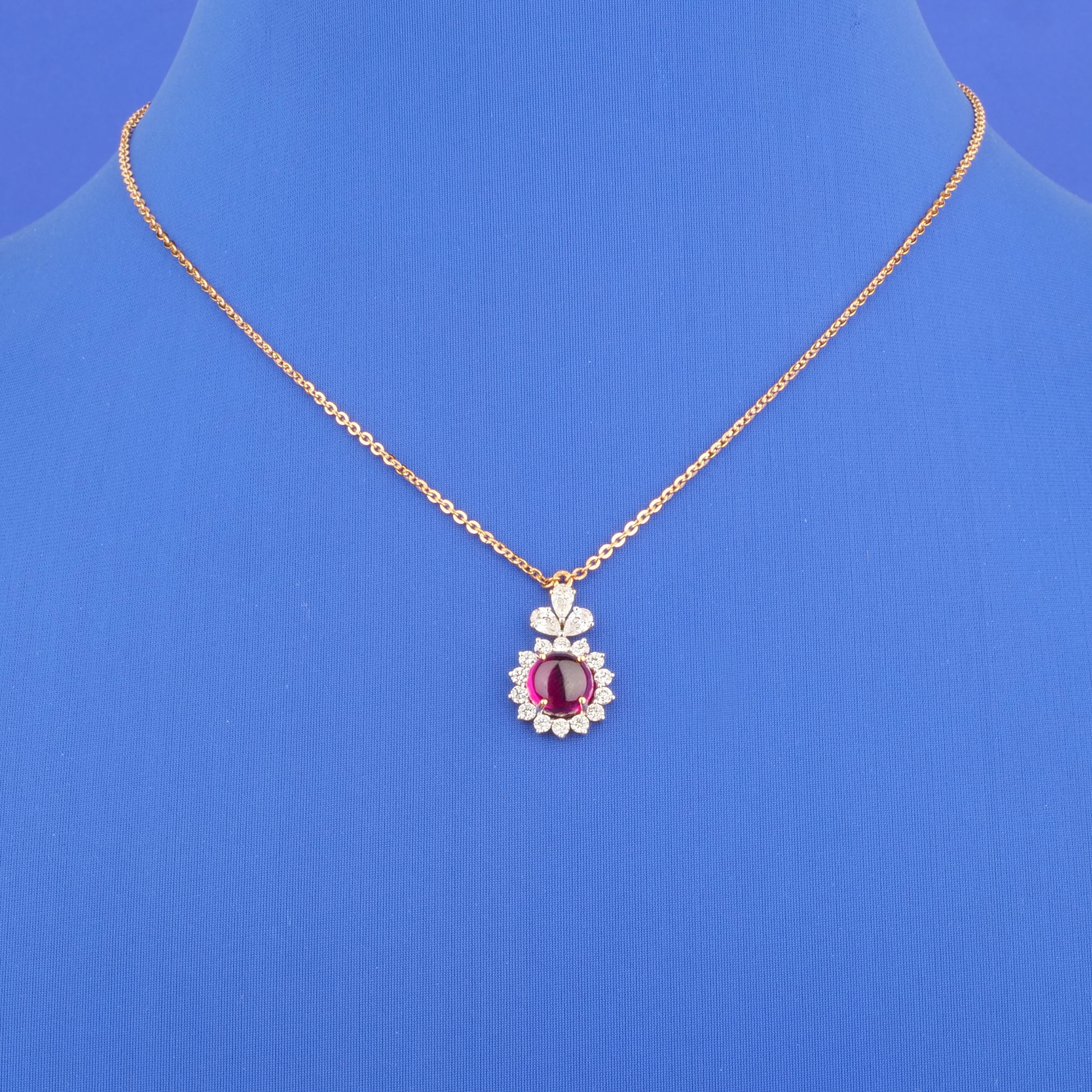 18K Rose Gold Diamond Mangalsutra Necklace