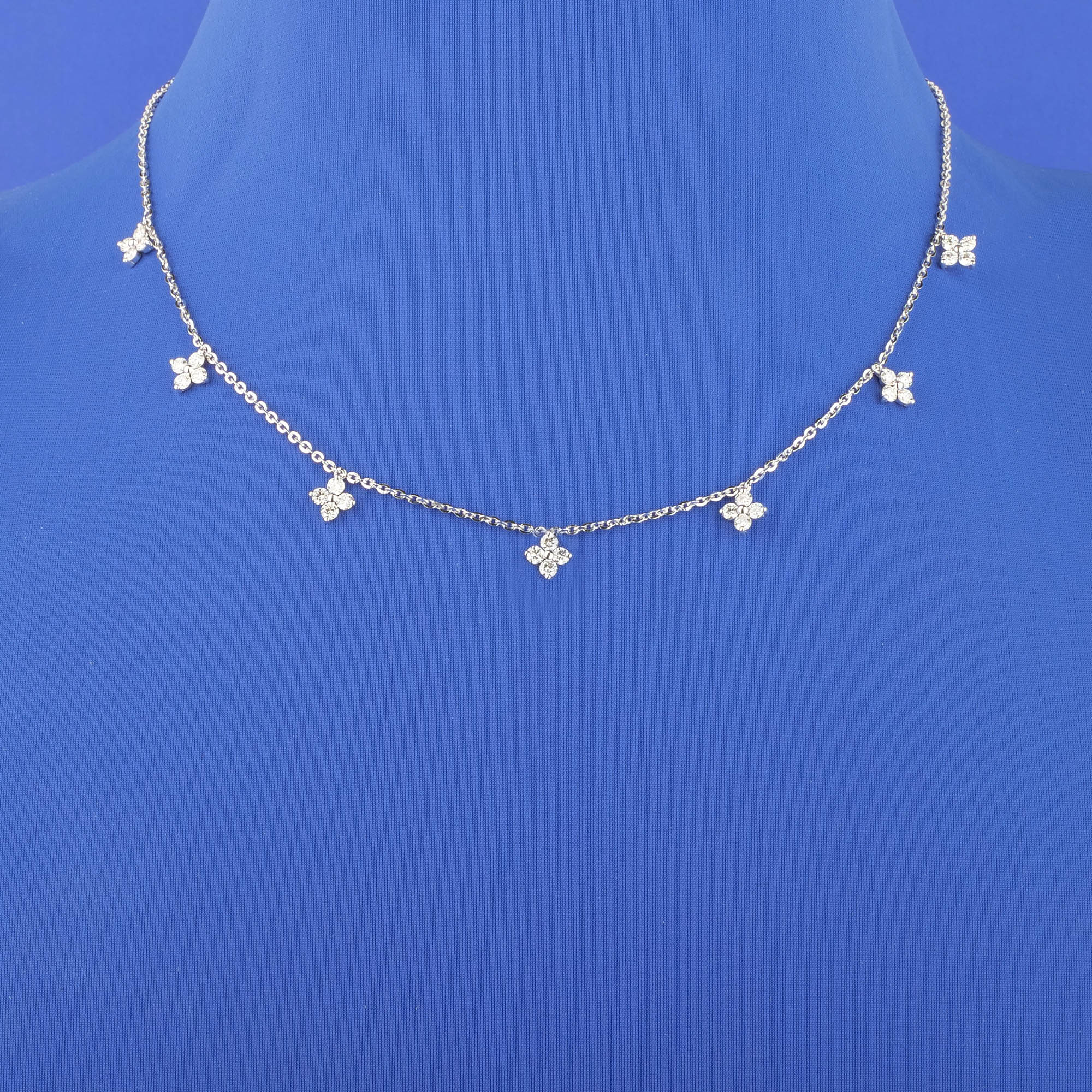 18K White Gold Diamond Necklace