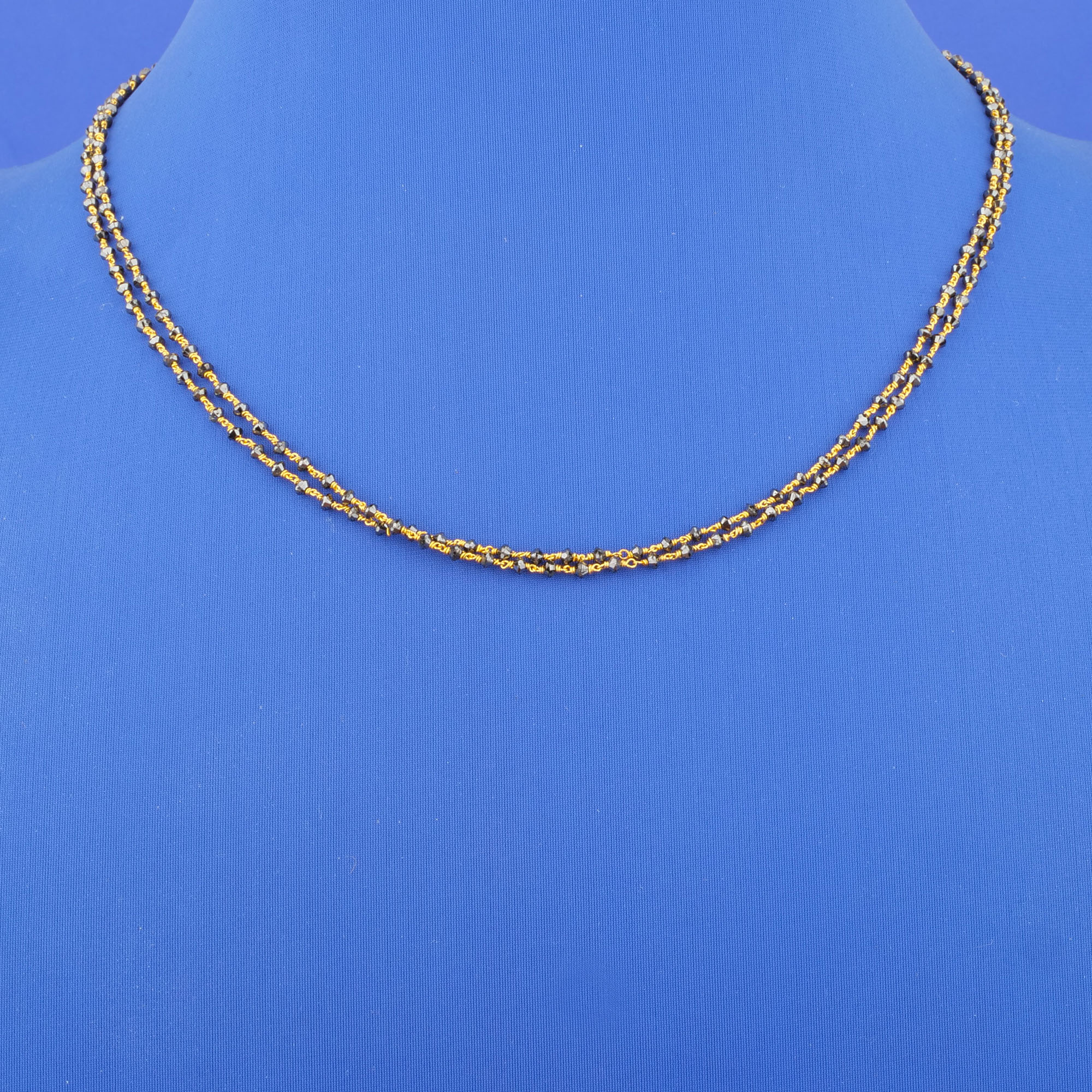 Twenty-Two Karat Black Diamond Chain