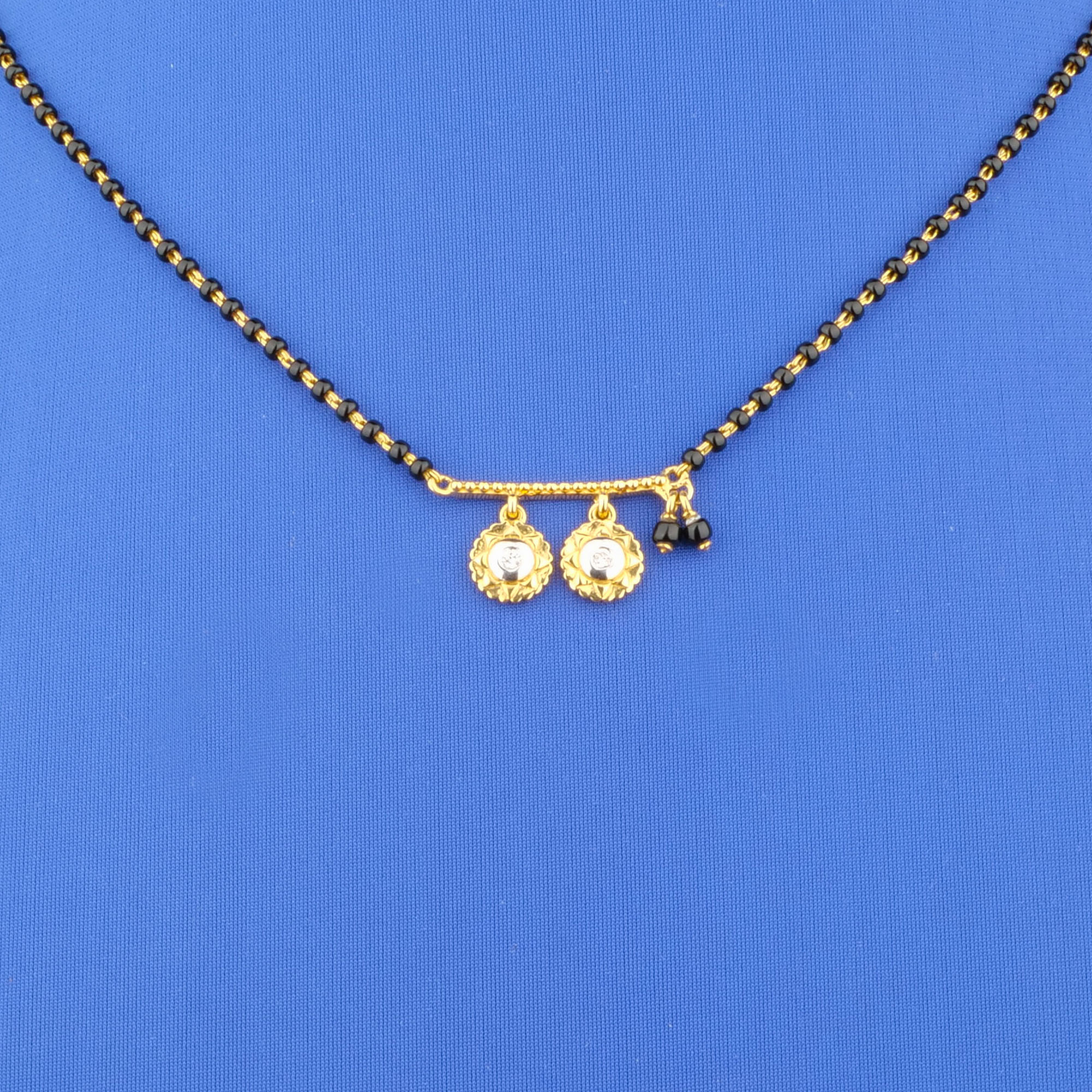 18K Yellow Gold Diamond Mangalsutra Necklace