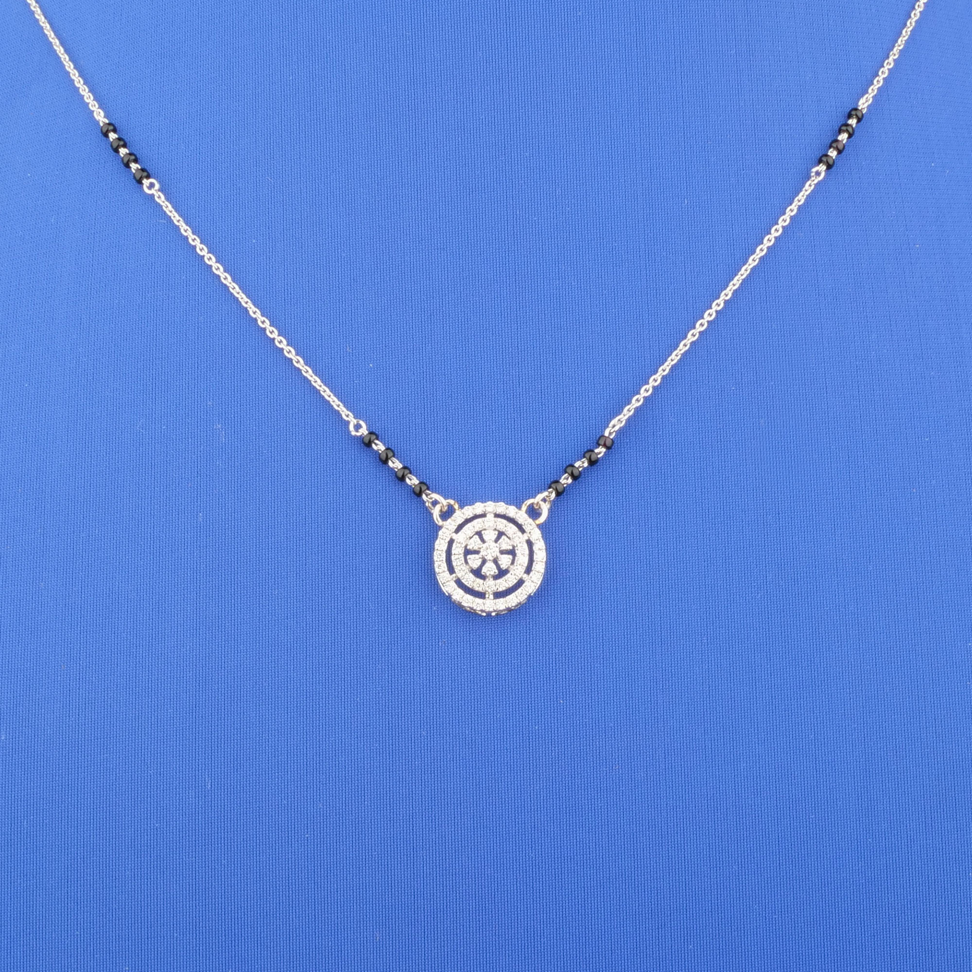 18K White Gold Diamond Mangalsutra Necklace