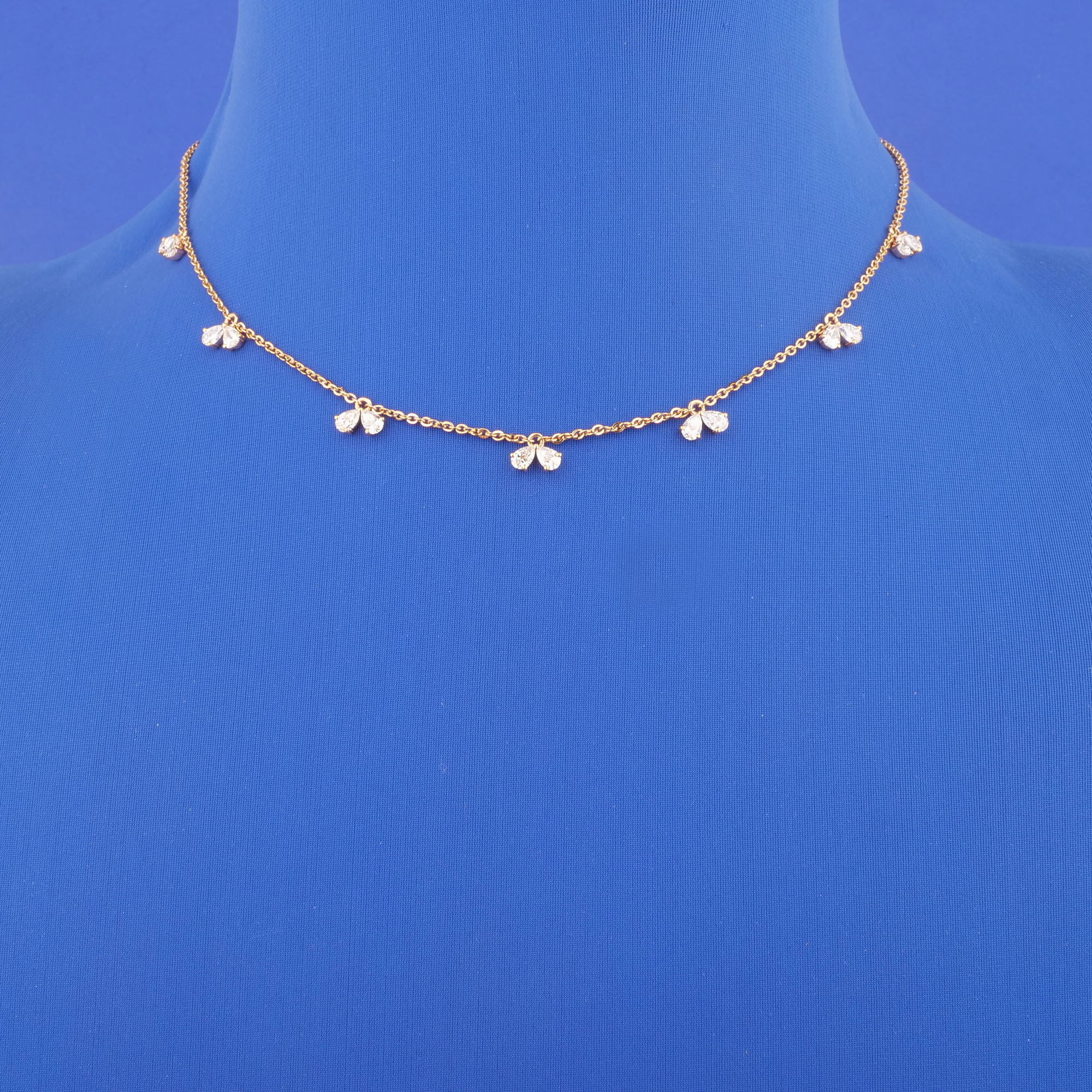 18K Rose Gold Diamond 'Floral' Necklace