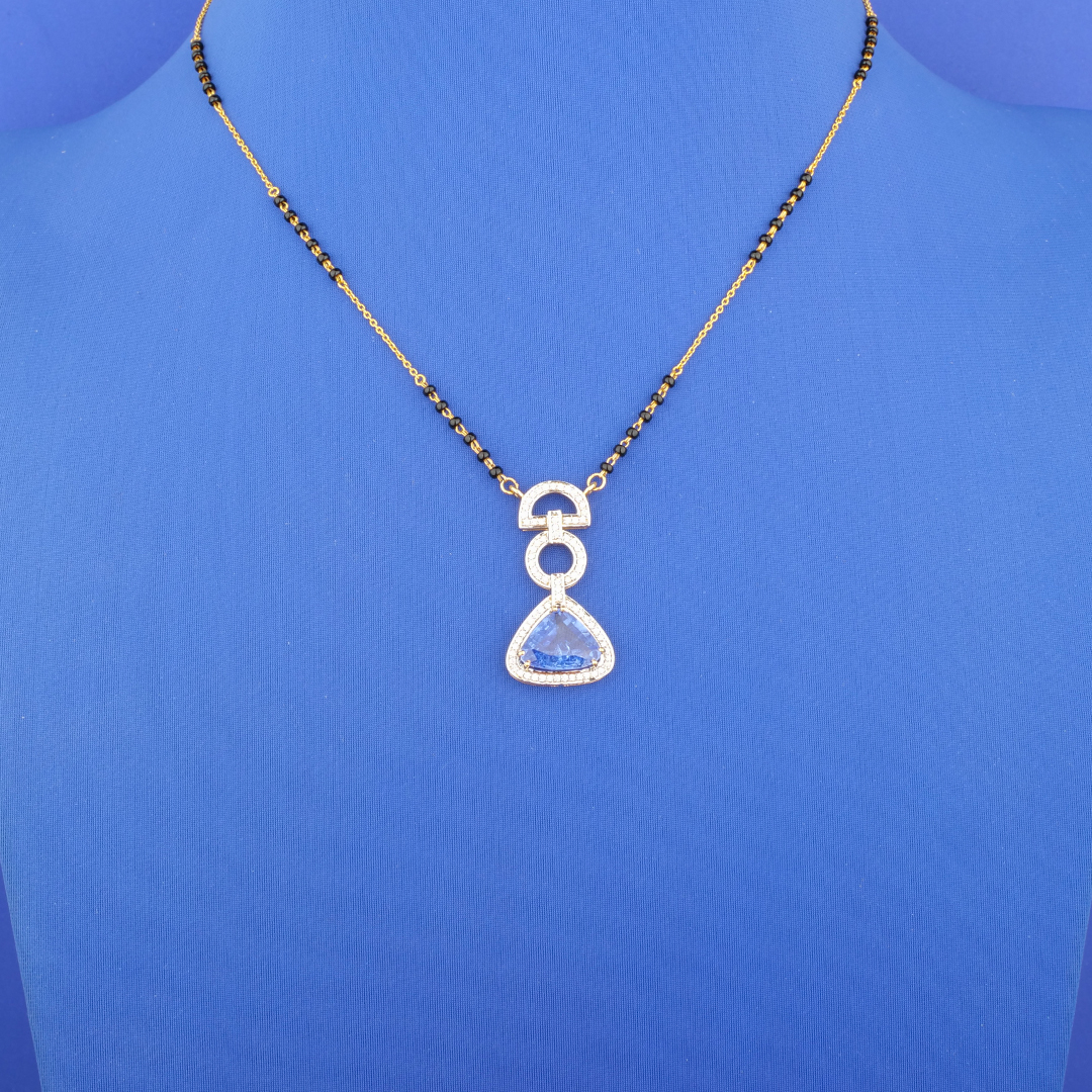 18K Yellow Gold Diamond Mangalsutra Necklace