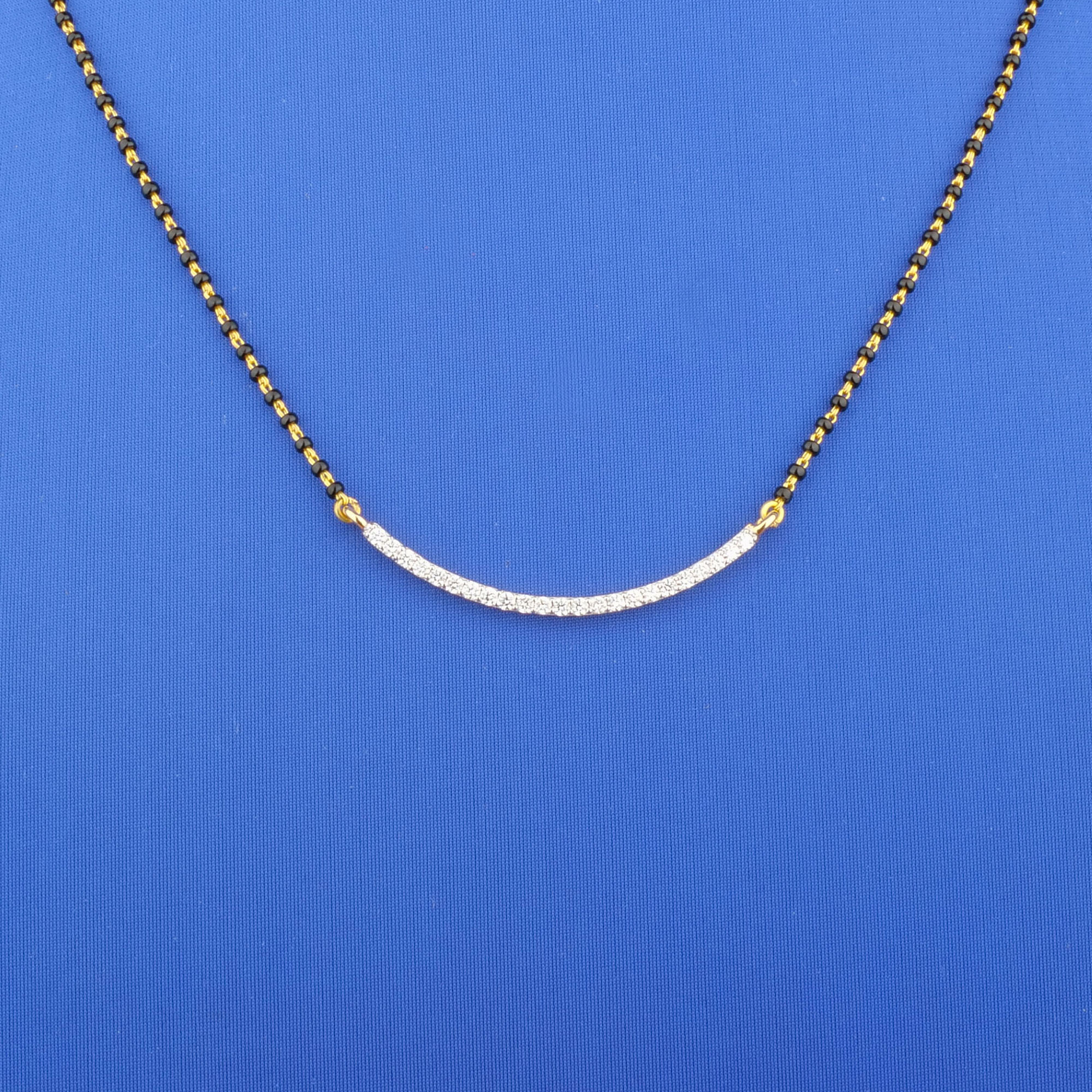 18K Yellow Gold Diamond Mangalsutra Necklace