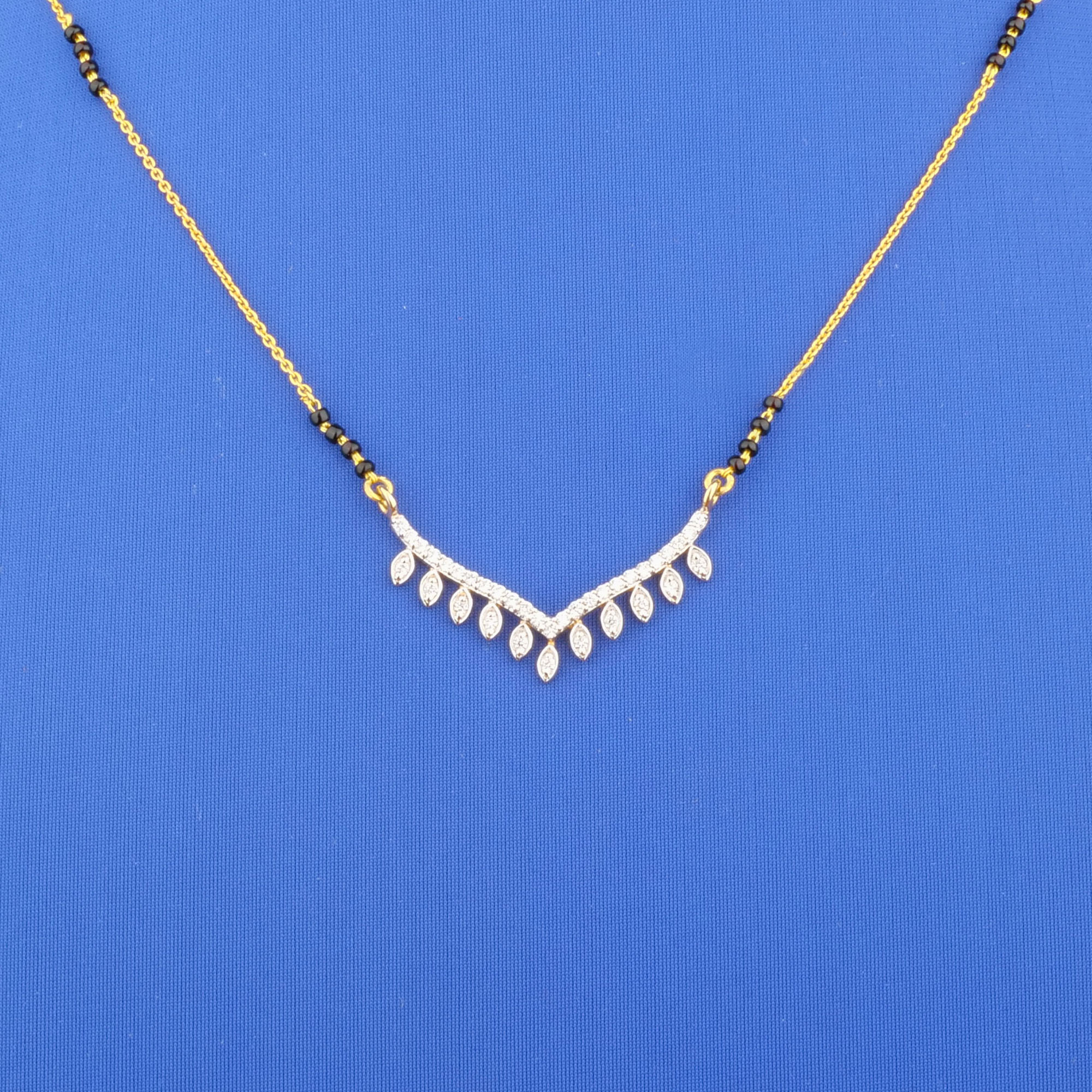 18K Yellow Gold Diamond Mangalsutra Necklace