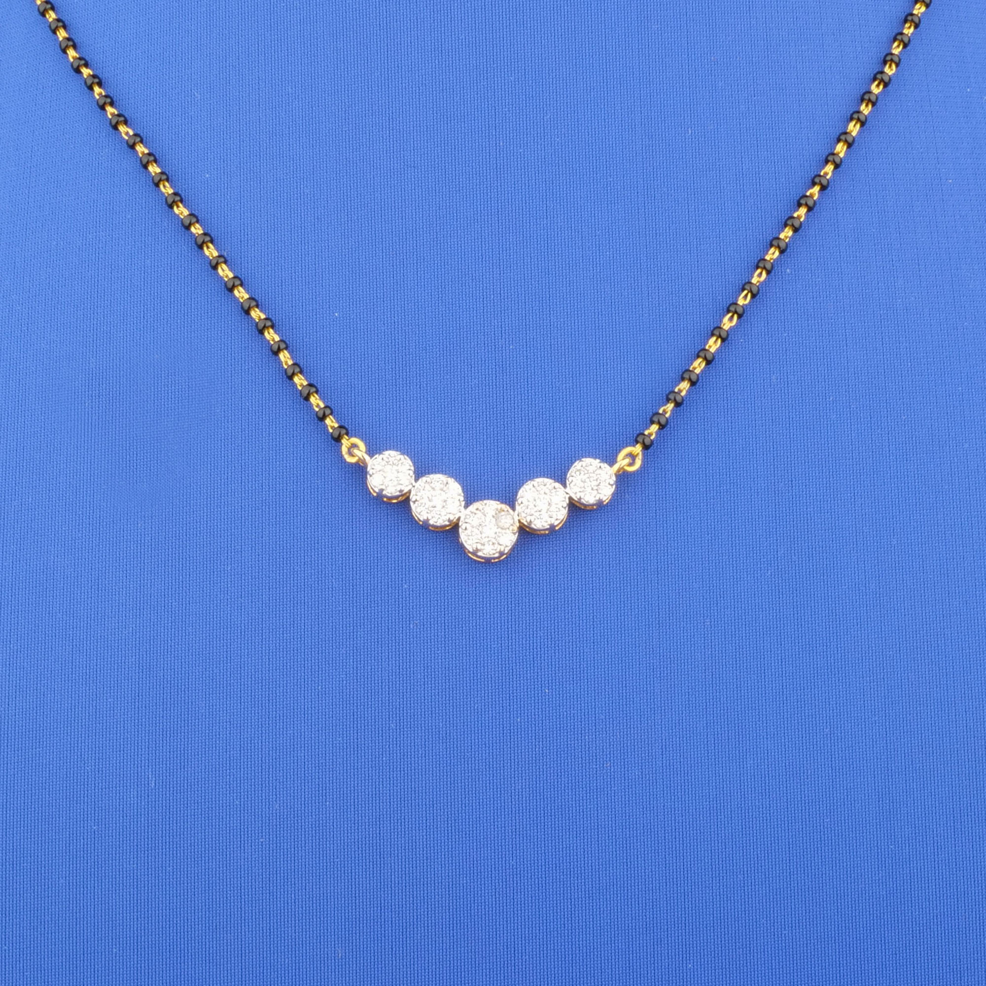 18K Yellow Gold Diamond Mangalsutra Necklace