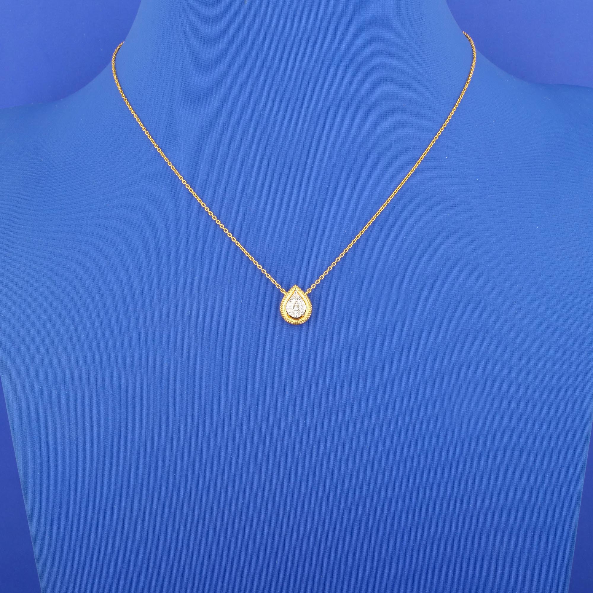 18K Yellow Gold Diamond Necklace