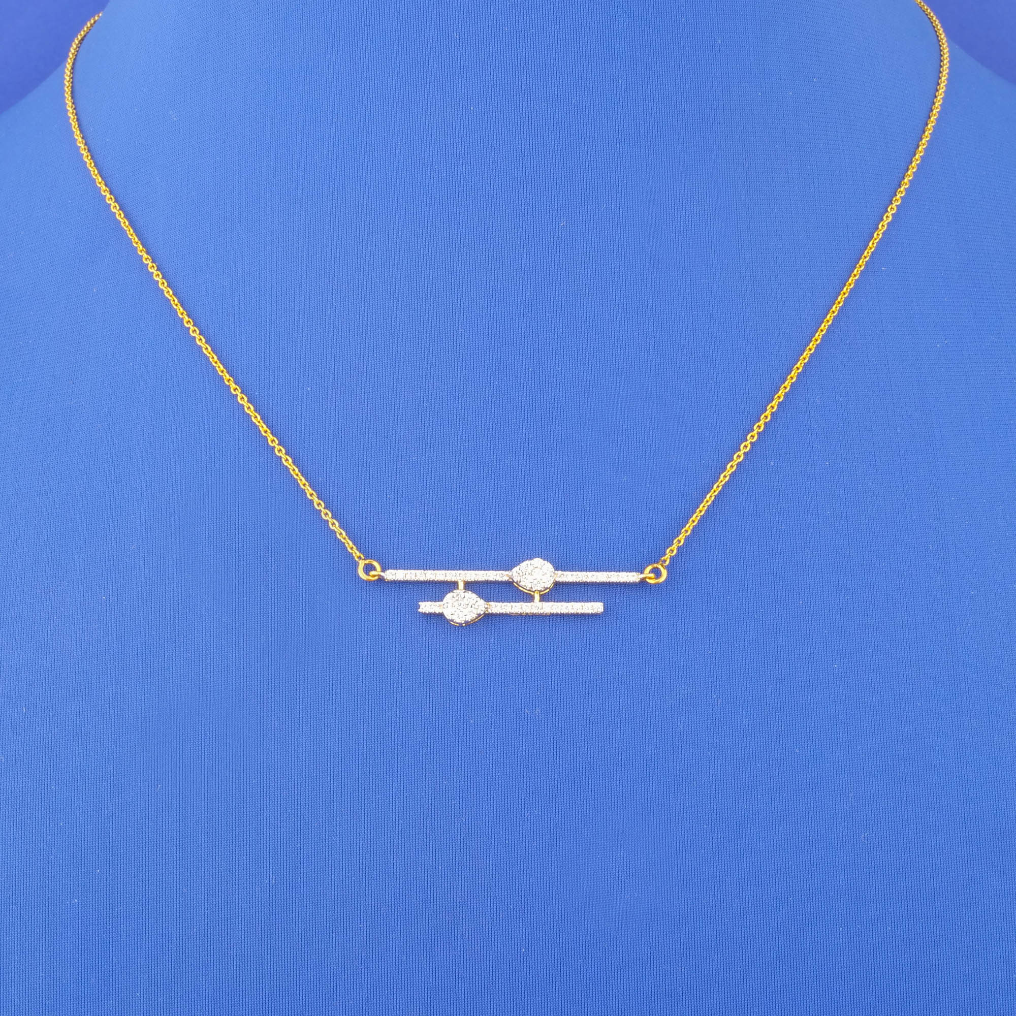 18K Yellow Gold Diamond Necklace