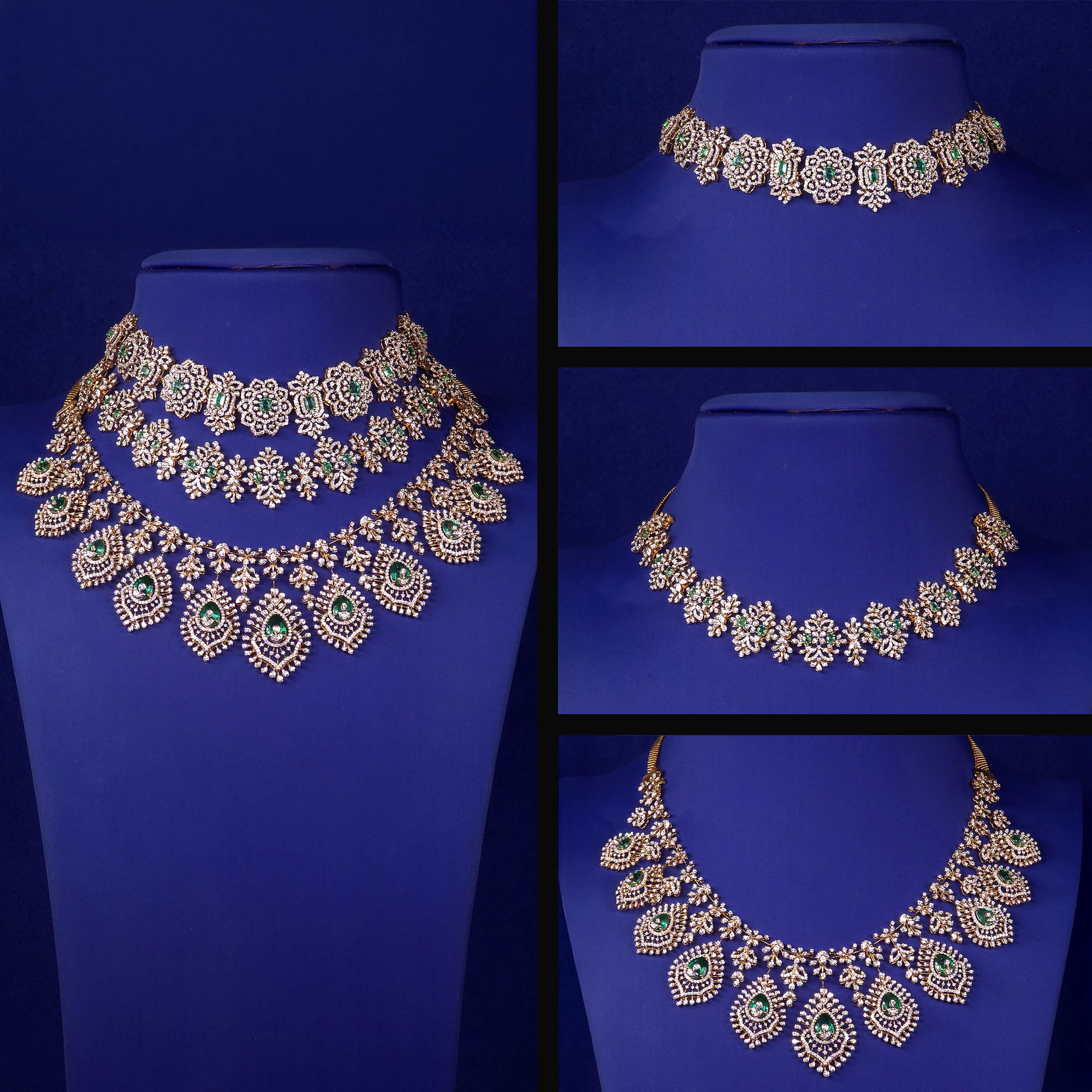 18K Yellow Gold Diamond Necklace (Detachable)