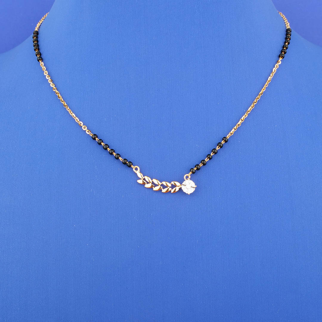 18K Rose Gold Diamond Mangalsutra Necklace