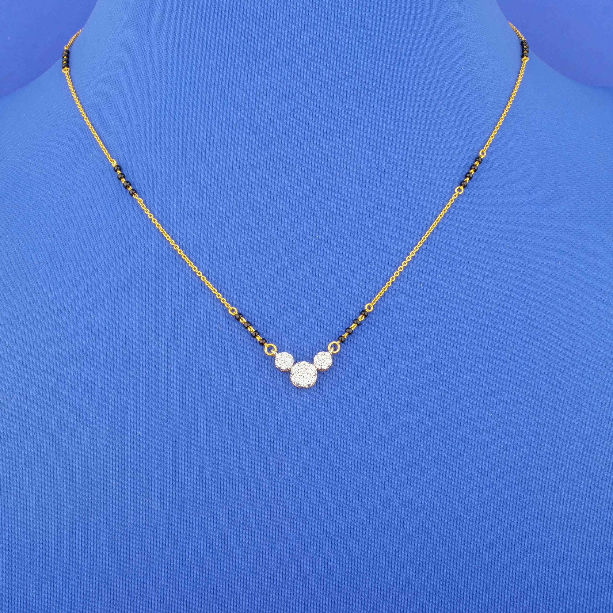18K Yellow Gold Diamond Mangalsutra Necklace