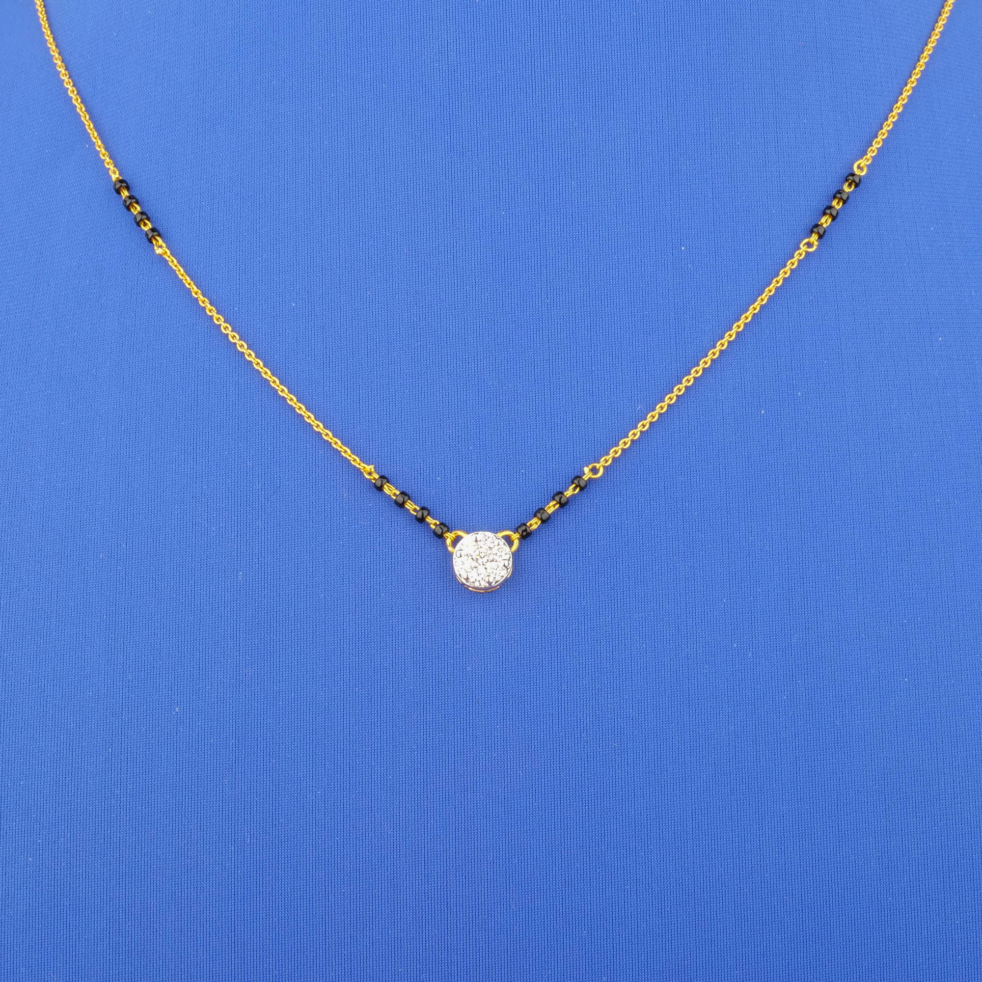 18K Yellow Gold Diamond Mangalsutra Necklace