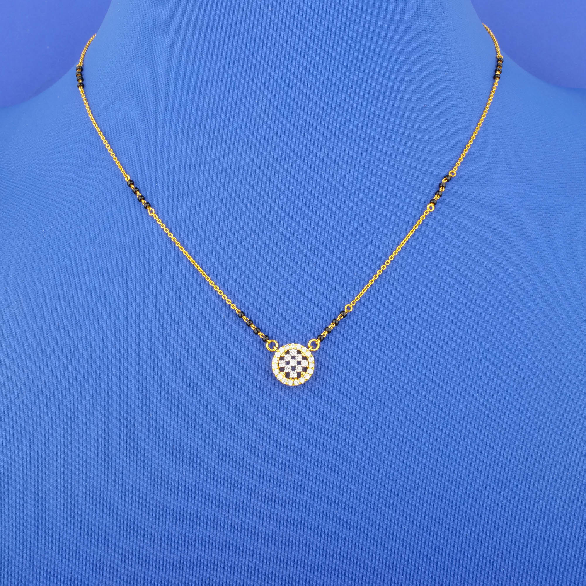 18K Yellow Gold Diamond Mangalsutra Necklace