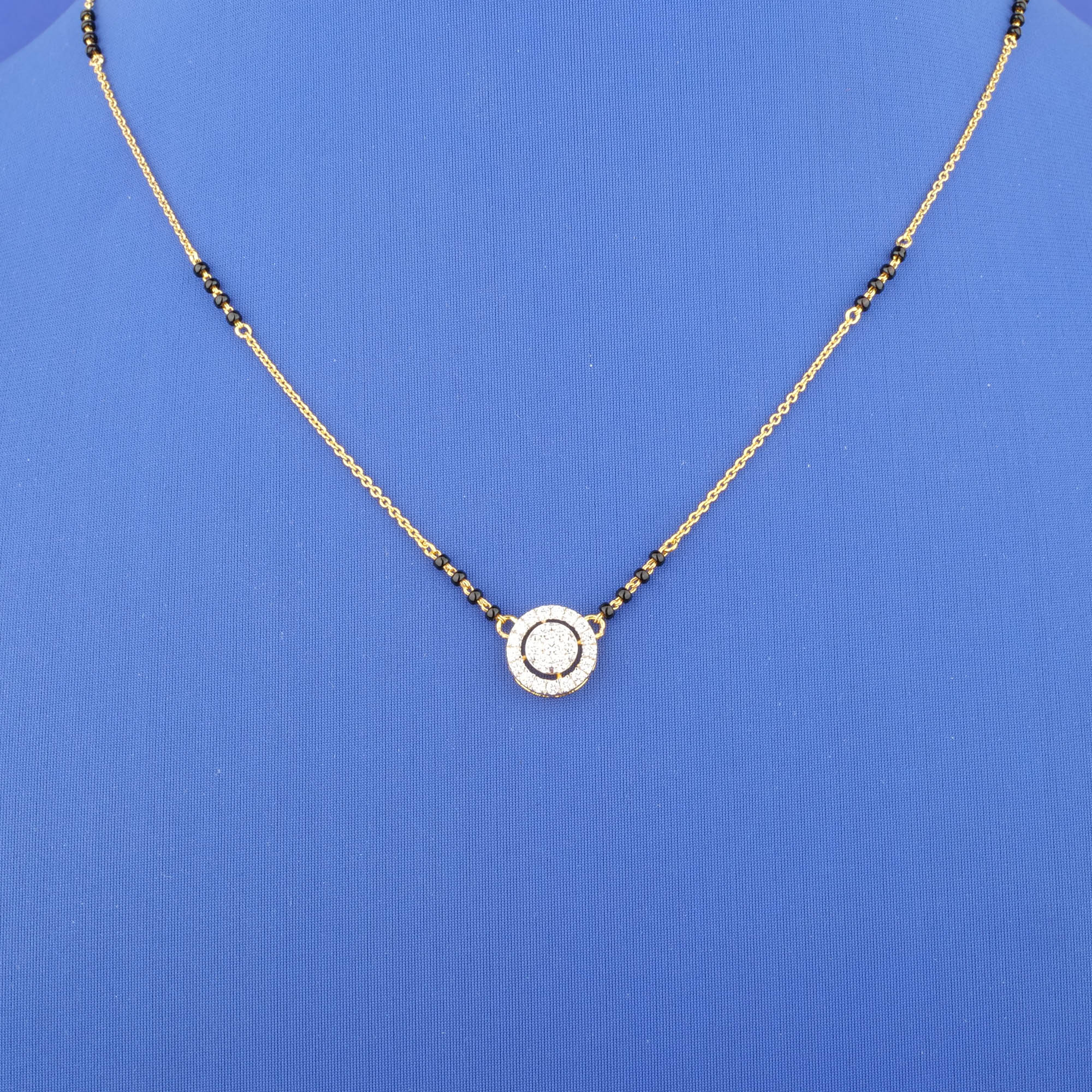 18K Yellow Gold Diamond Mangalsutra Necklace
