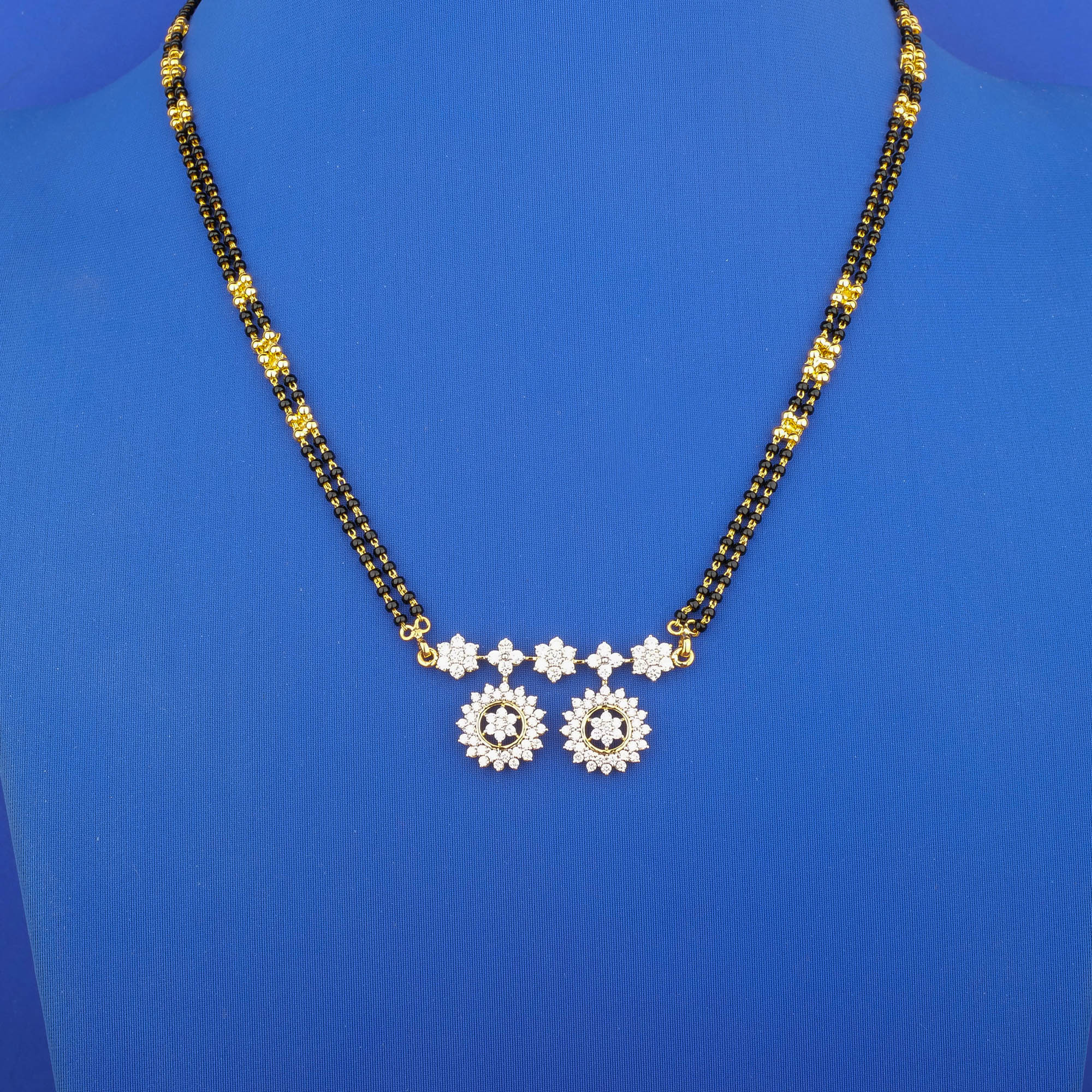 18K Yellow Gold Diamond Mangalsutra Necklace