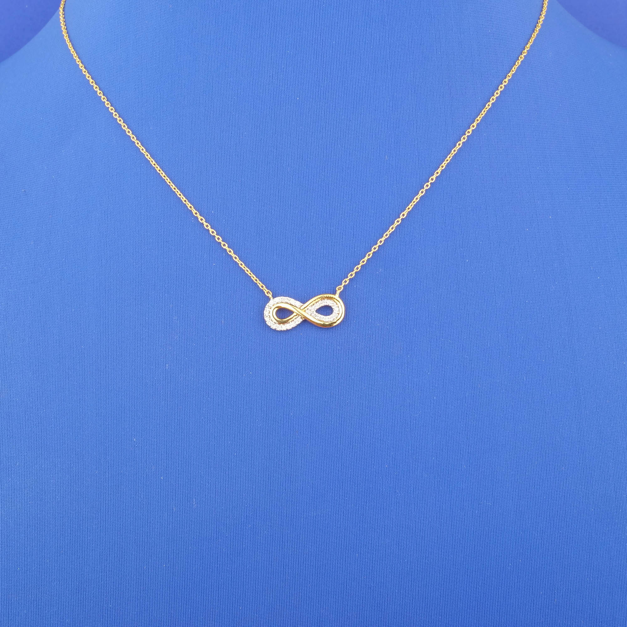 18K Yellow Gold Diamond 'Infinity' Necklace