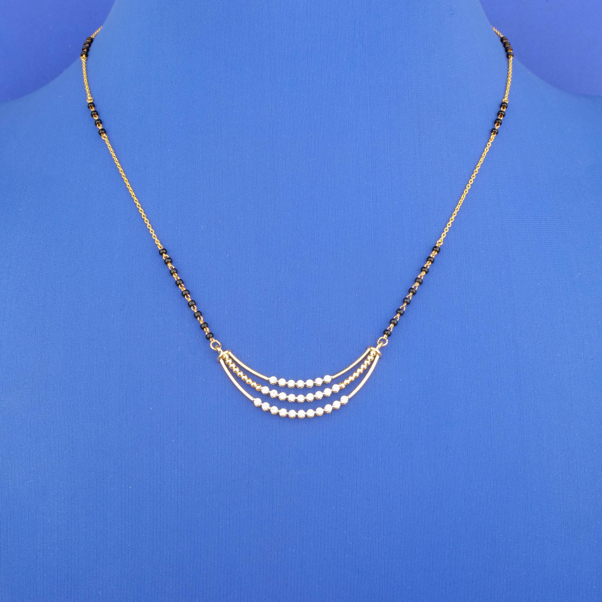 18K Yellow Gold Diamond Mangalsutra Necklace