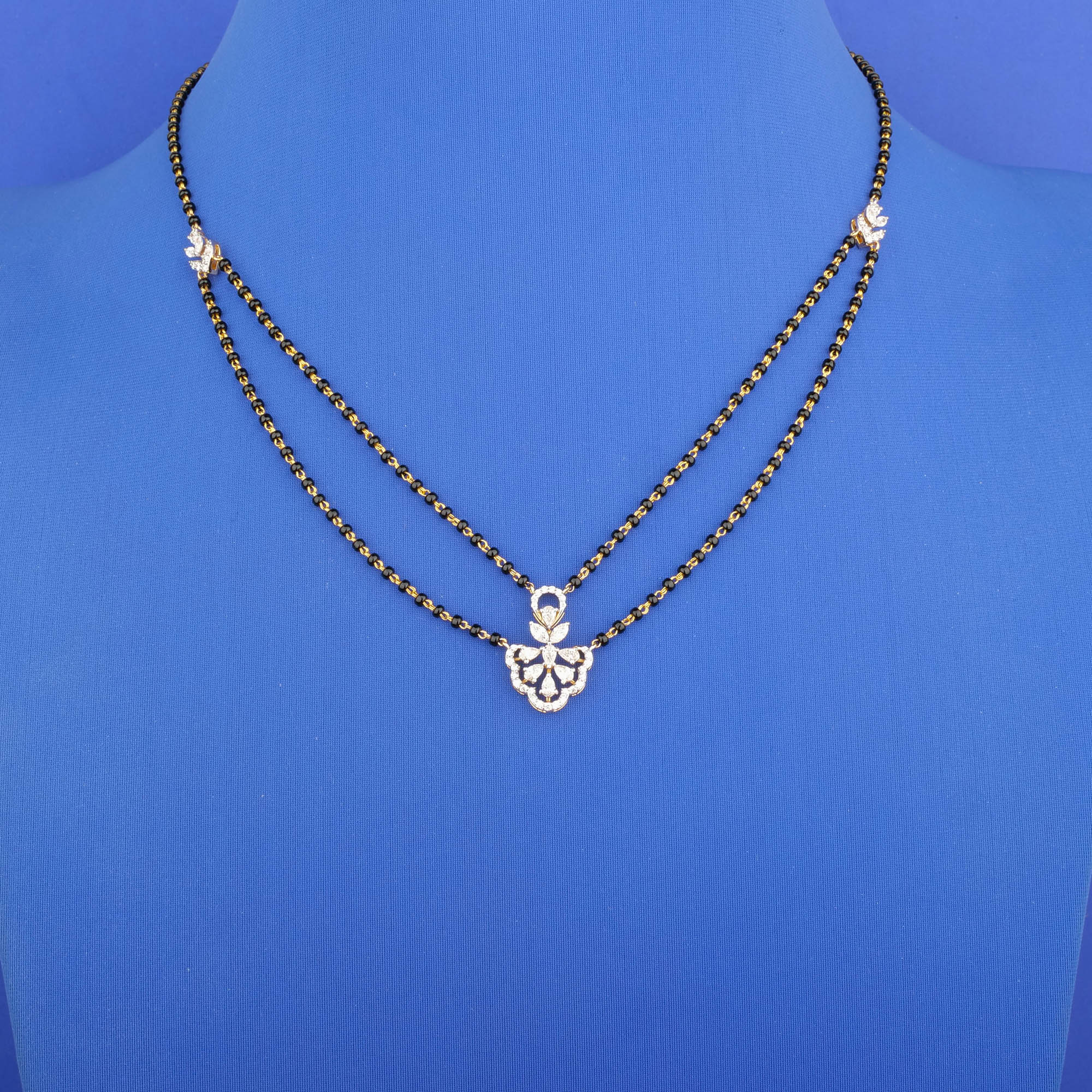 18K Yellow Gold Diamond Mangalsutra Necklace