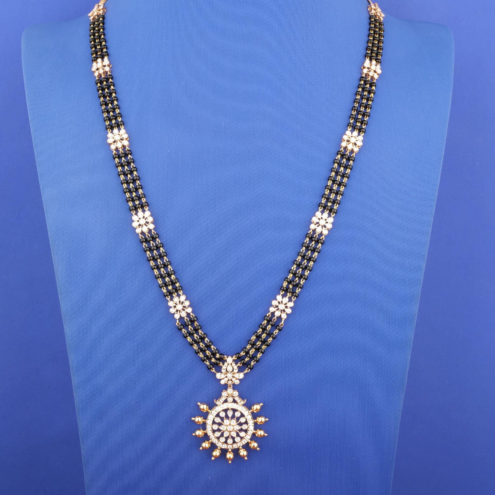 18K Gold Diamond Mangalsutra Necklace