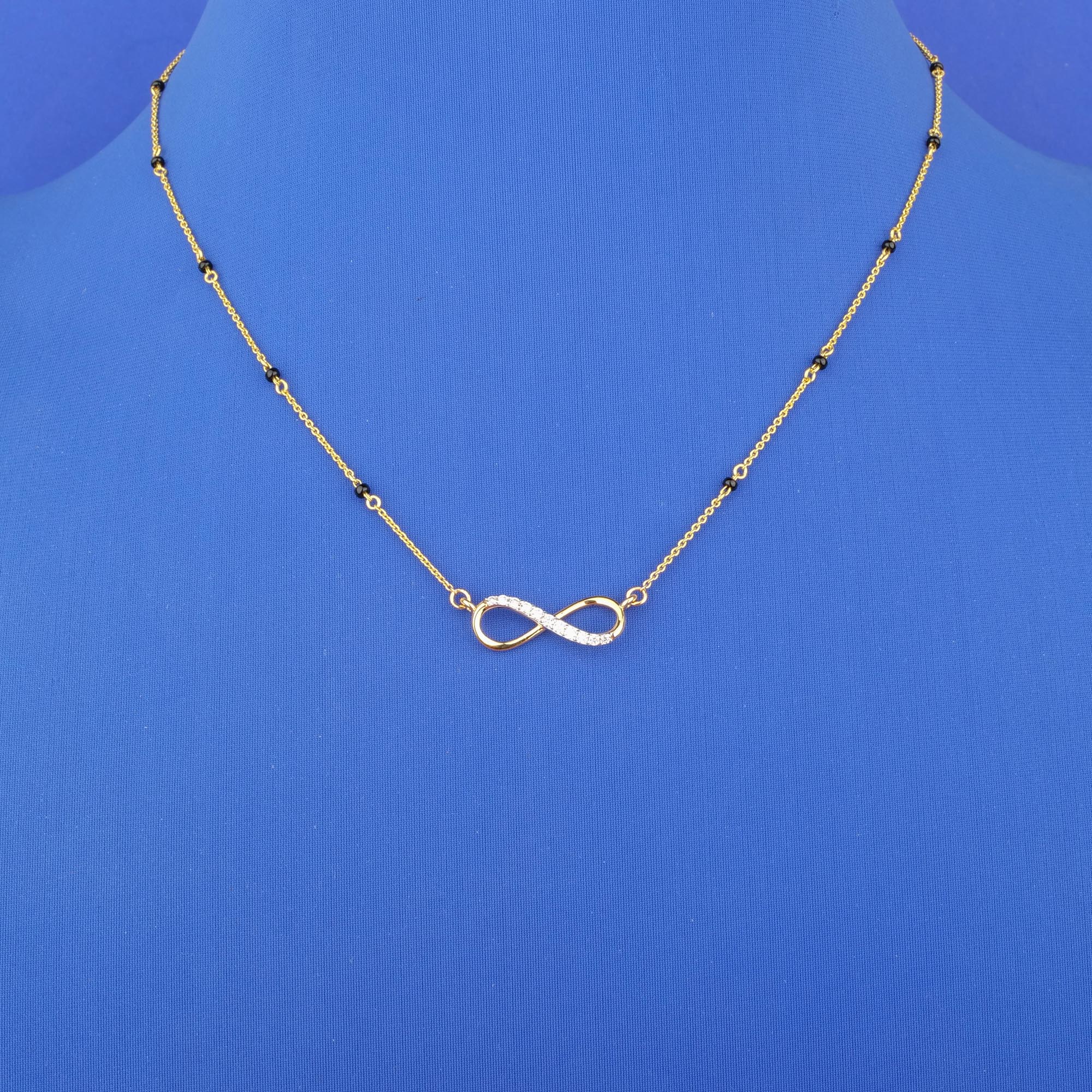 18K Yellow Gold Diamond Mangalsutra Necklace