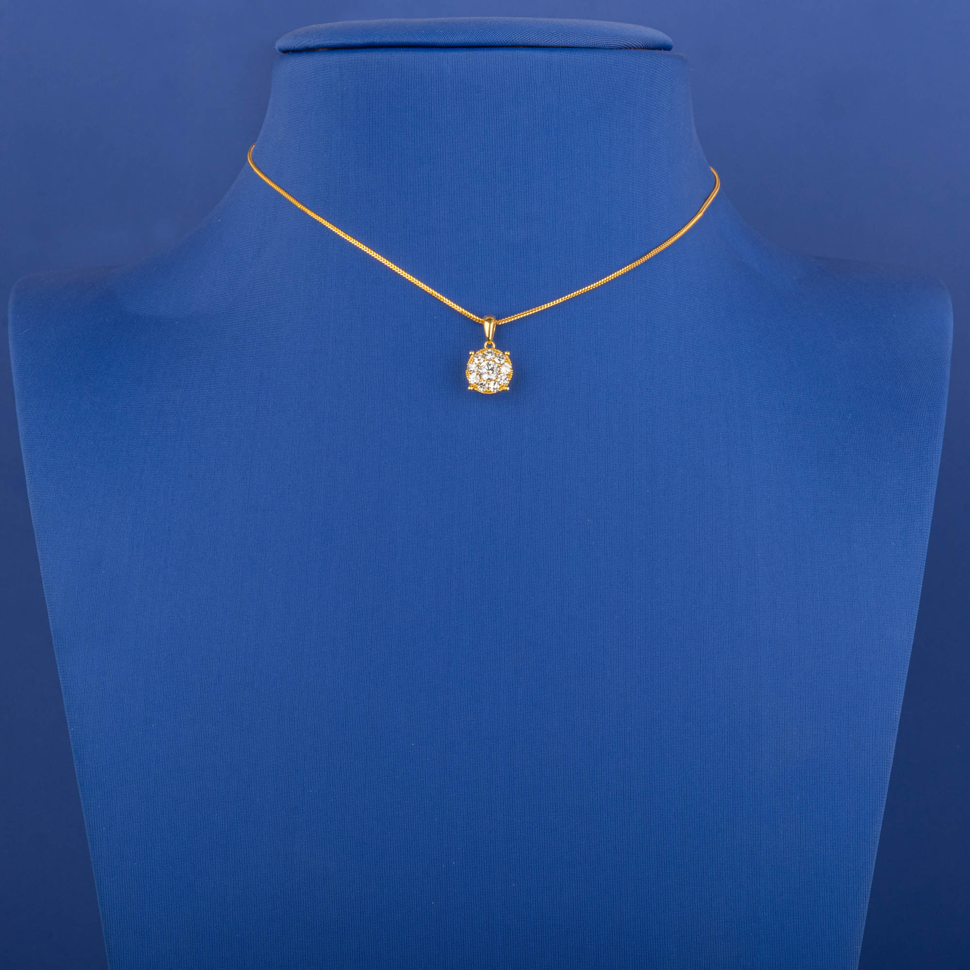 Handmade 18k Yellow Gold Diamond Pendant (chain not included)