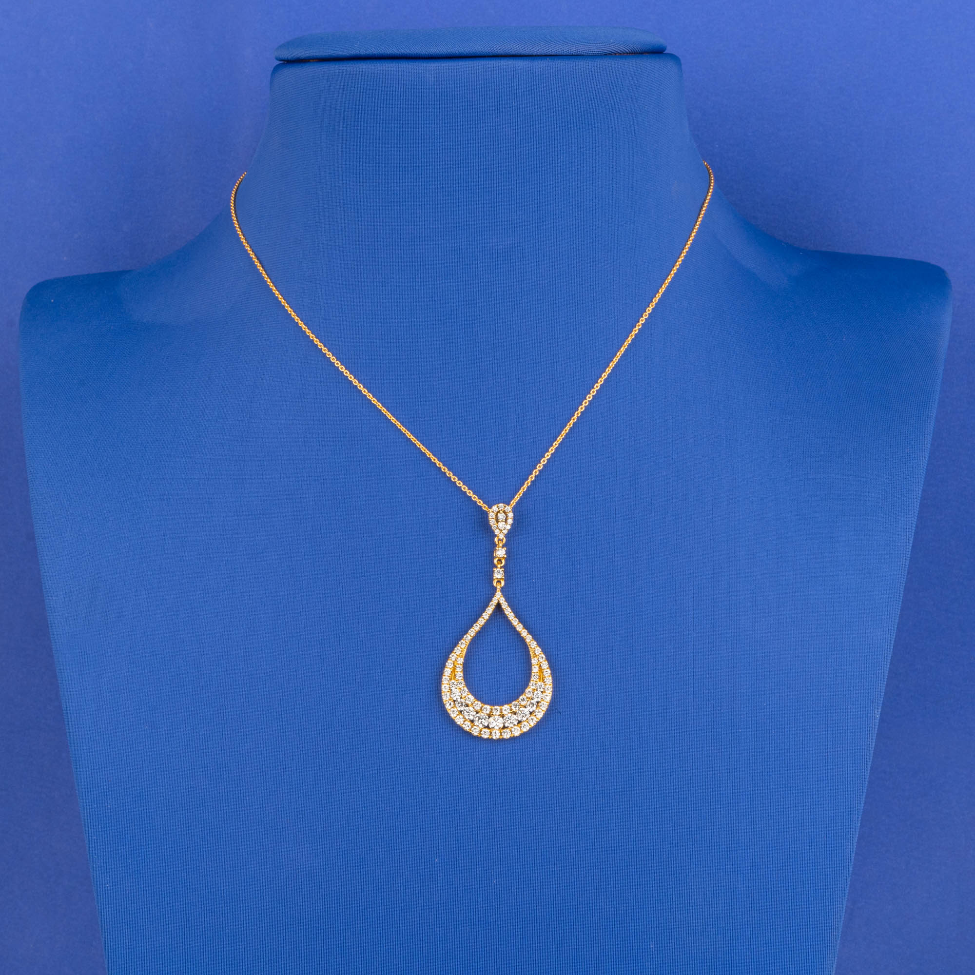 Enchanted Melody: Yellow Gold Diamond Pendant (chain not included)