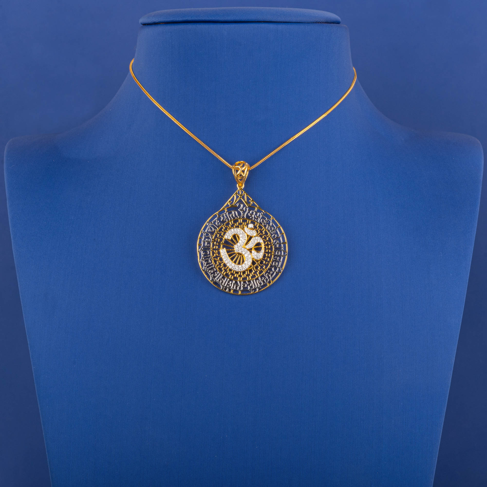 Gilded Serenity: Handmade Gold Diamond Pendant (chain not included)