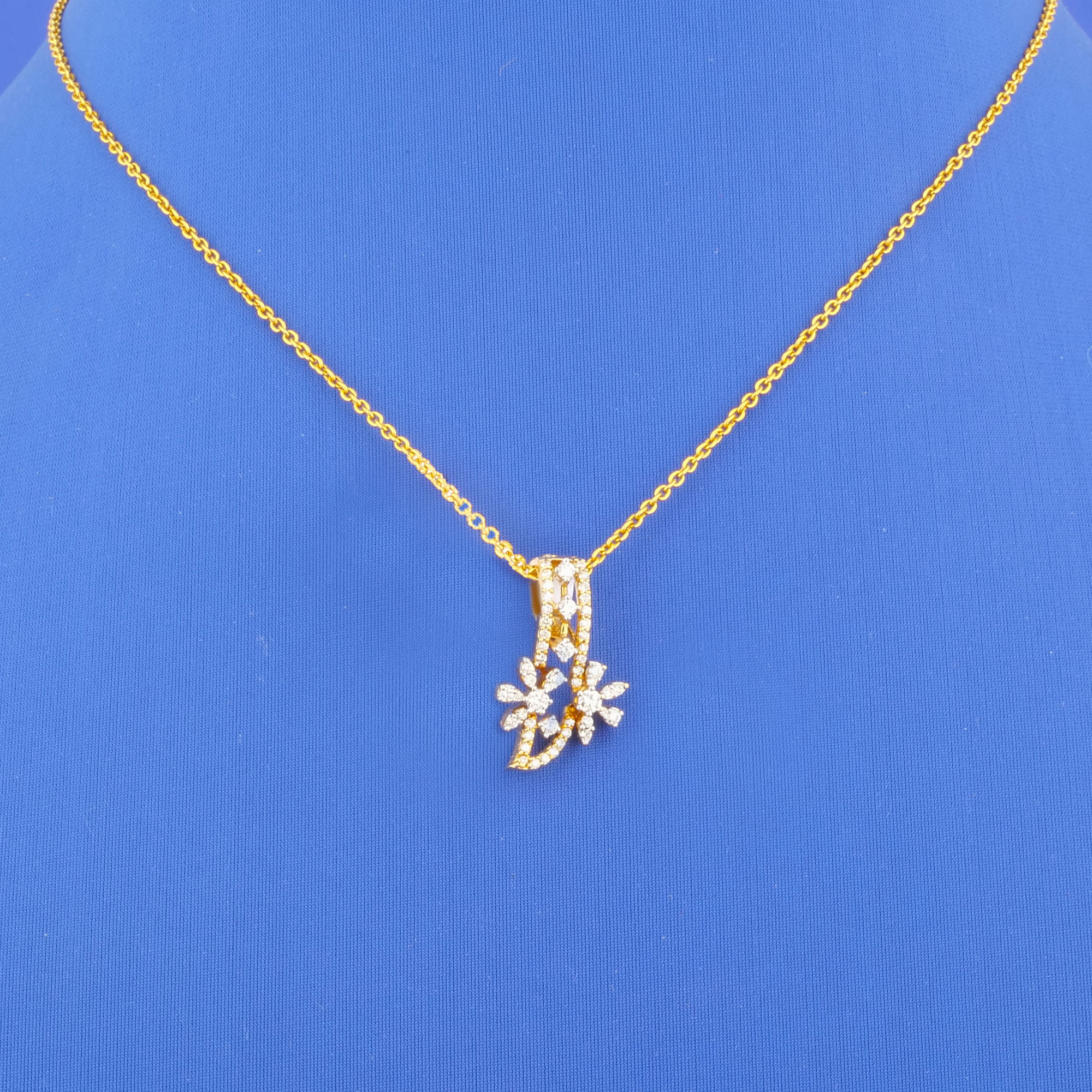 18K Yellow Gold Diamond Pendant (chain not included)