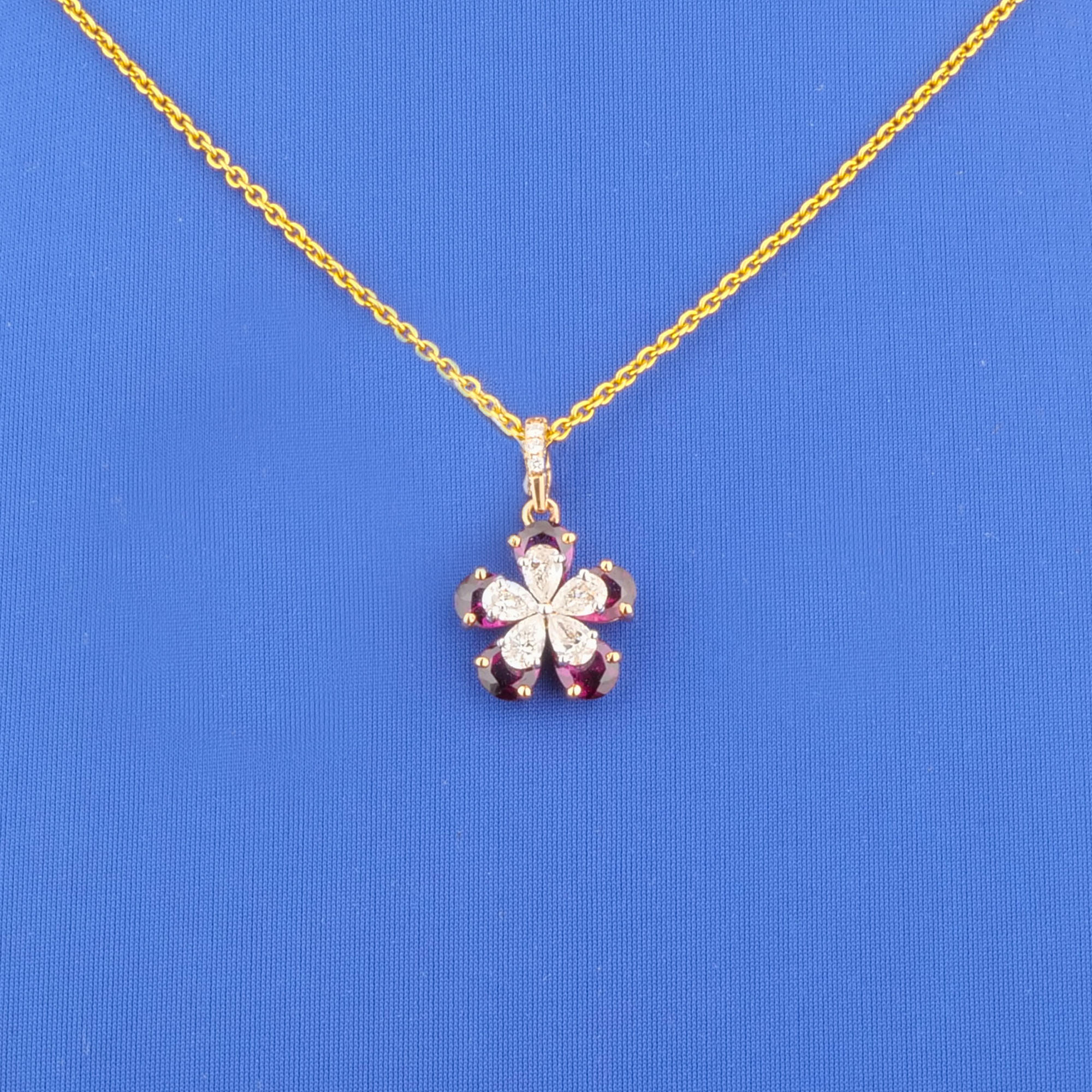 18K Yellow Gold Diamond Pendant (chain not included)