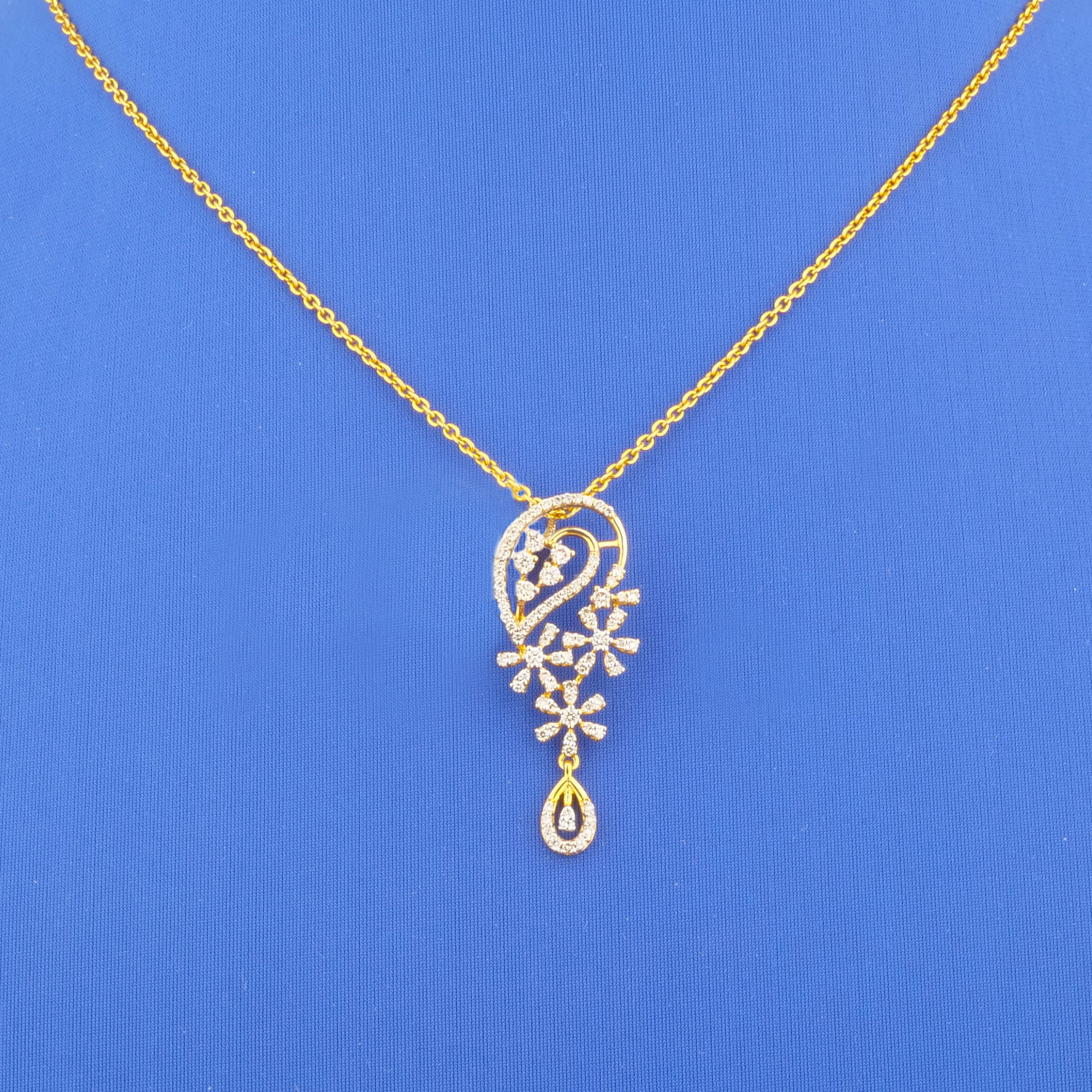 18K Yellow Gold Diamond Pendant (chain not included)