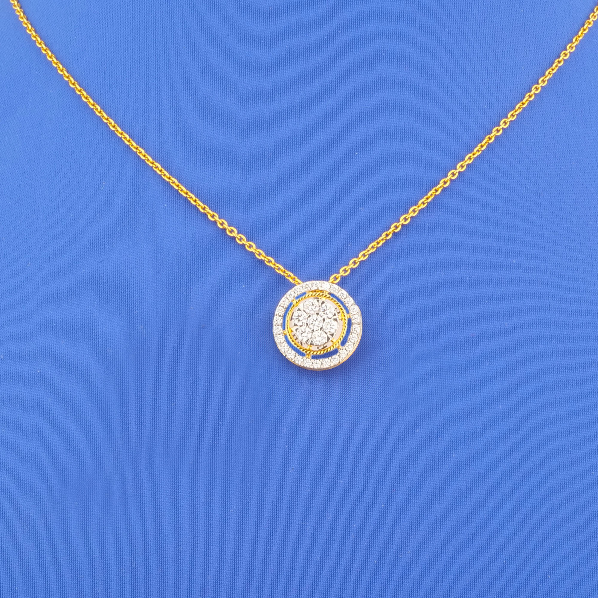18K Yellow Gold Diamond Pendant (chain not included)