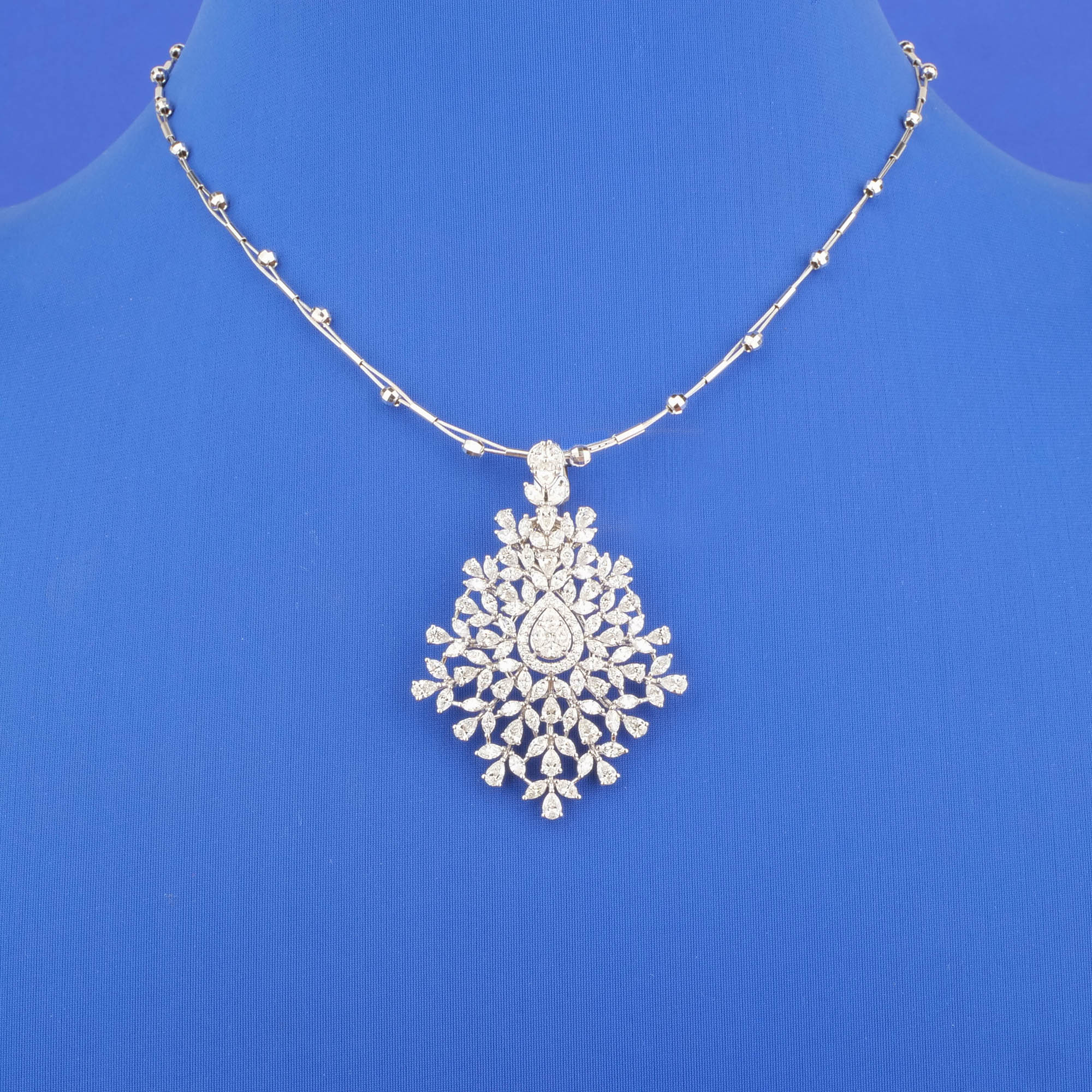 18K White Gold Diamond Pendant (Chain not included)